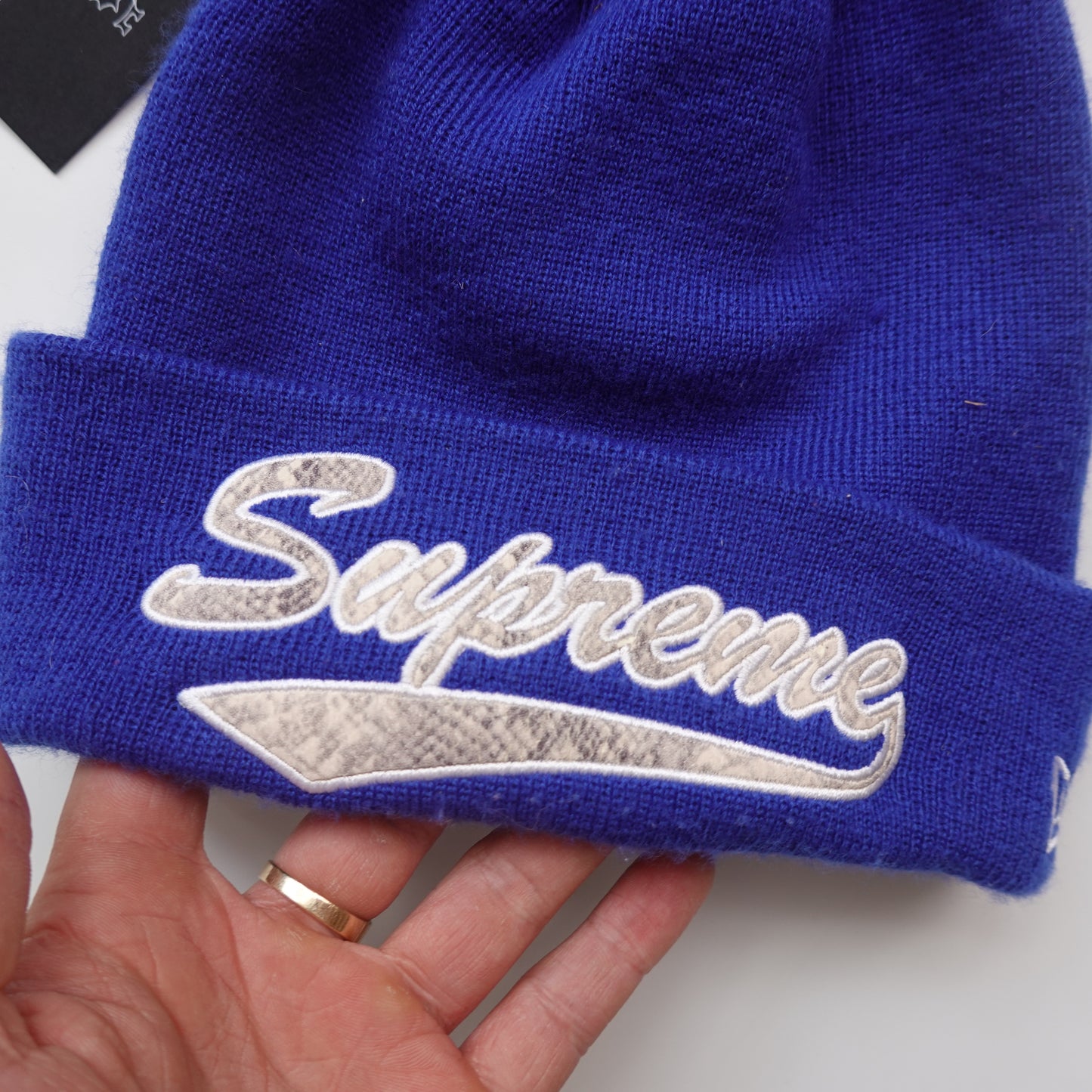 Supreme New Era Snake Script Beanie