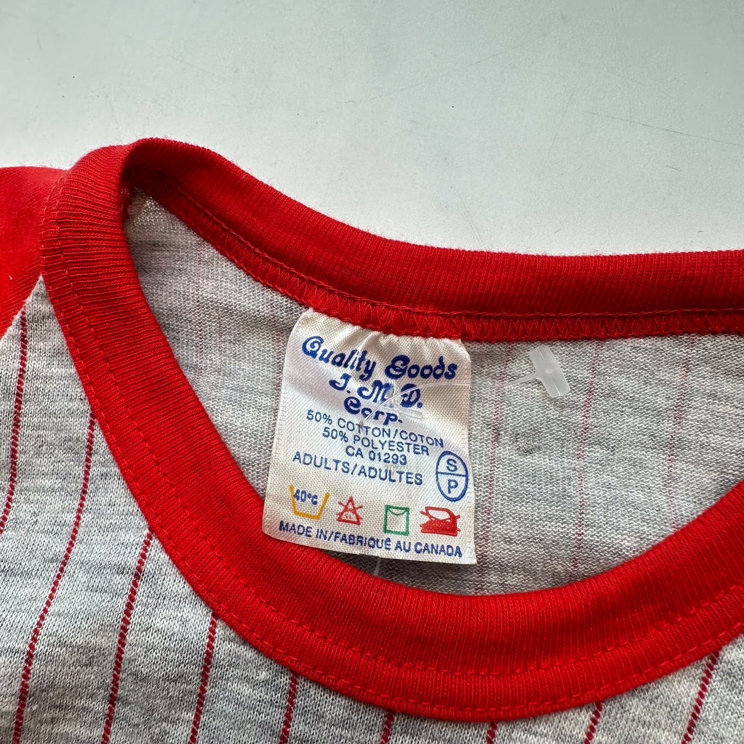 1980s Pinstripe Ball Tee - Size S