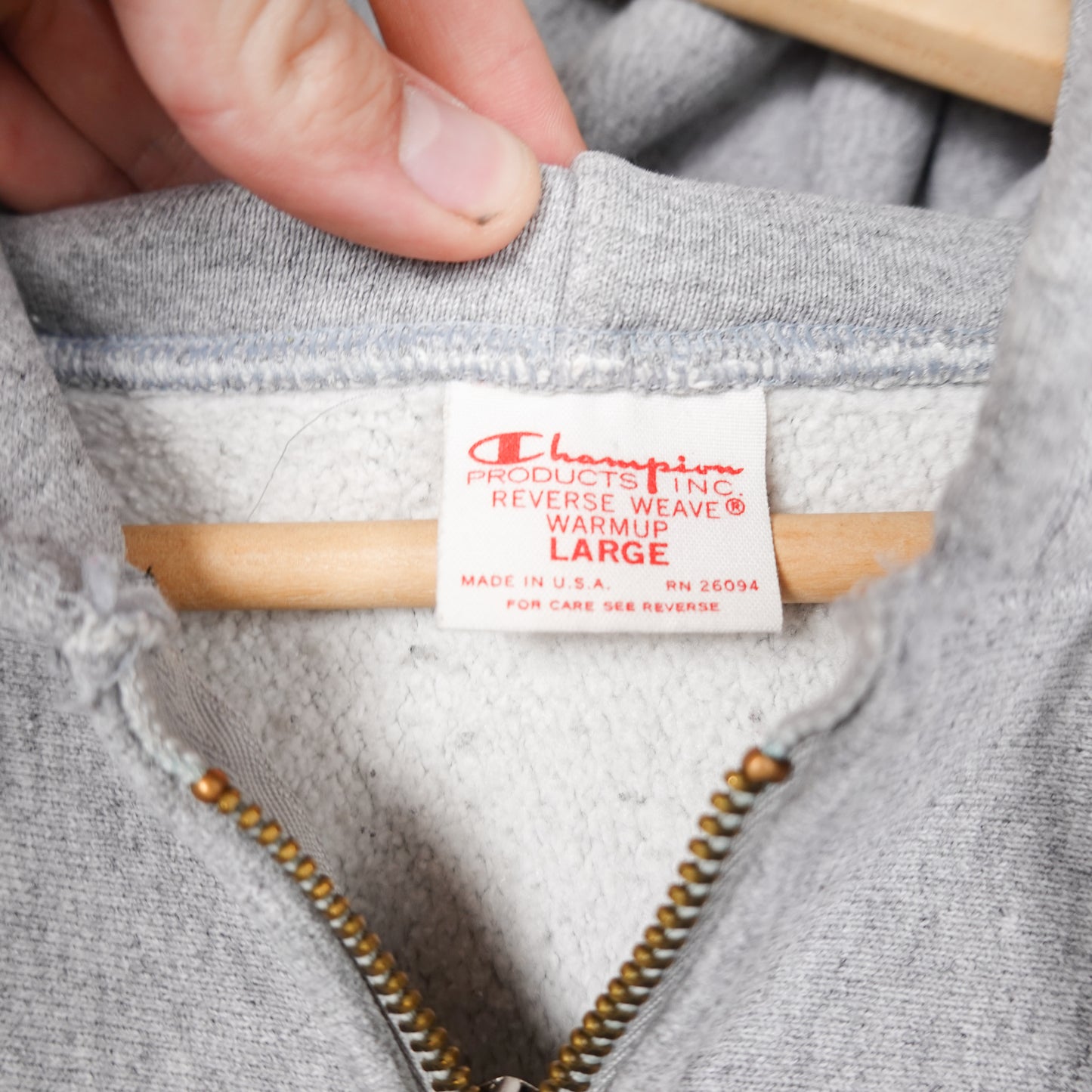 1970s Champion Reserve Weave Zip Up Hoodie - Size S