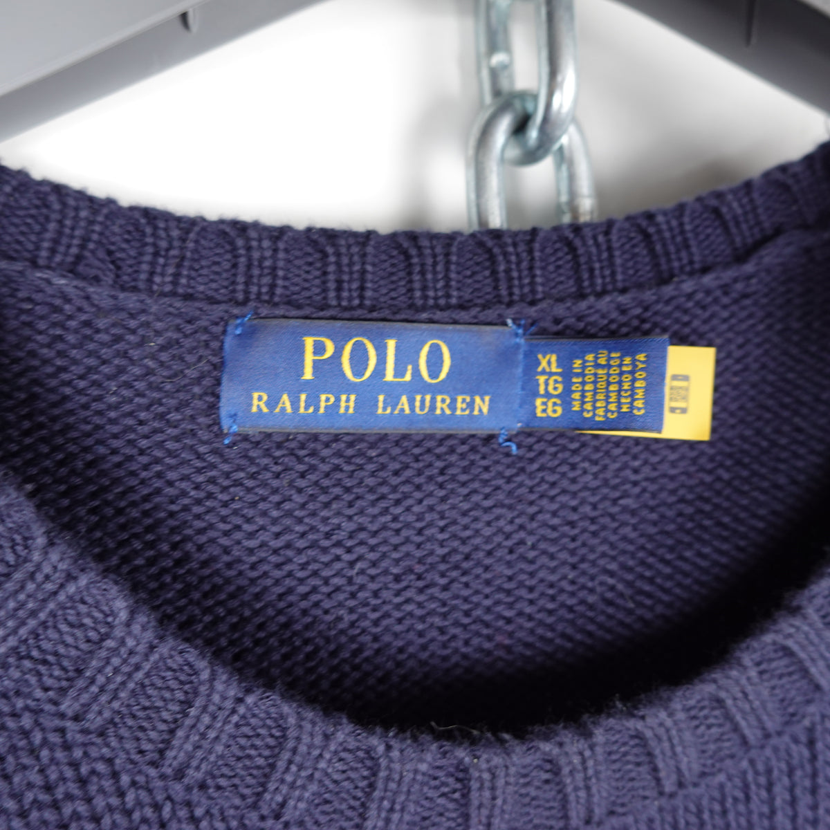 Polo RL Flag Knit Sweater - Size XL