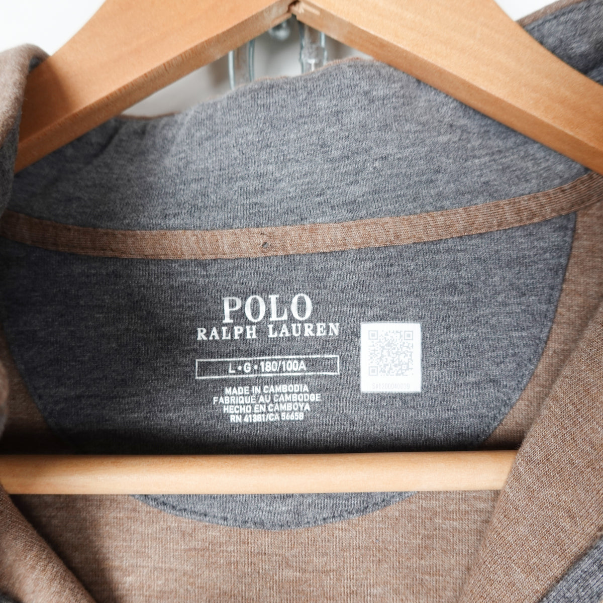 Polo RL Brown 1/4 Zip - Size L