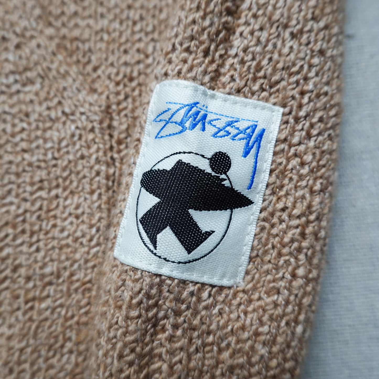 Stussy Zip Up Hooded Knit Sweater - Size S