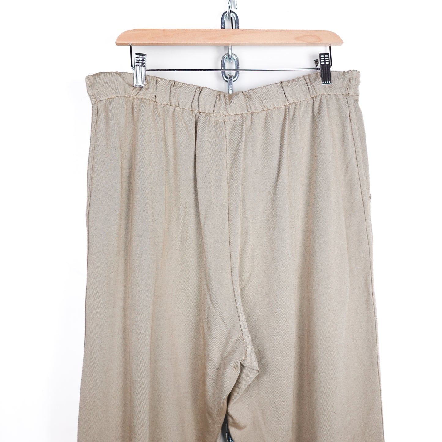 Lady White Nylon Blend Trousers - Size L Detail Photo