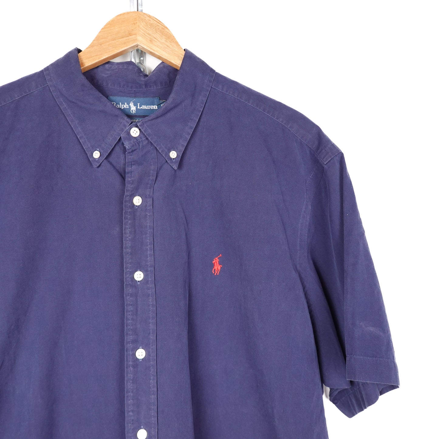 Polo RL Navy S/S Button Up - Size XXL