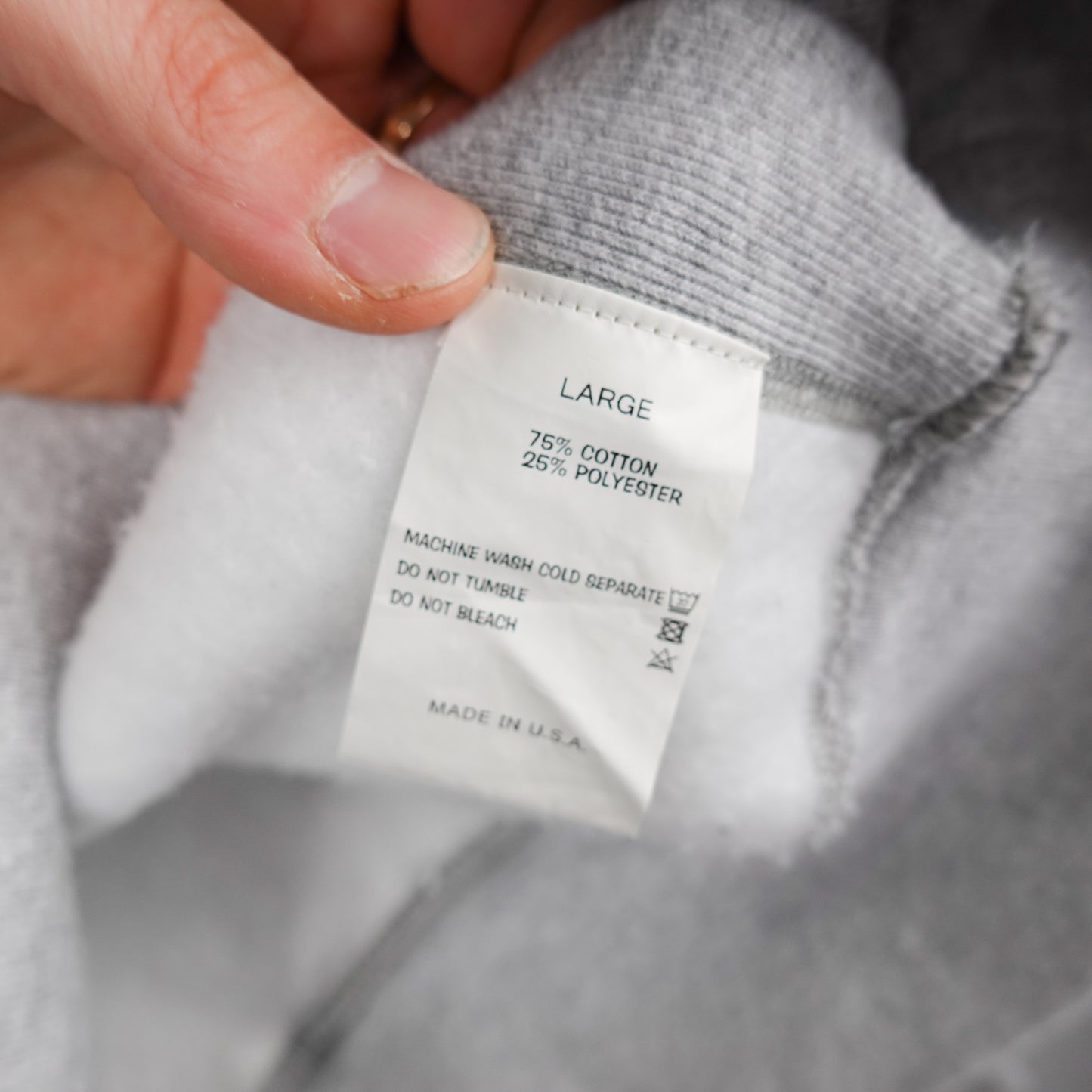 Camber Blank Grey Hoodie - Size L