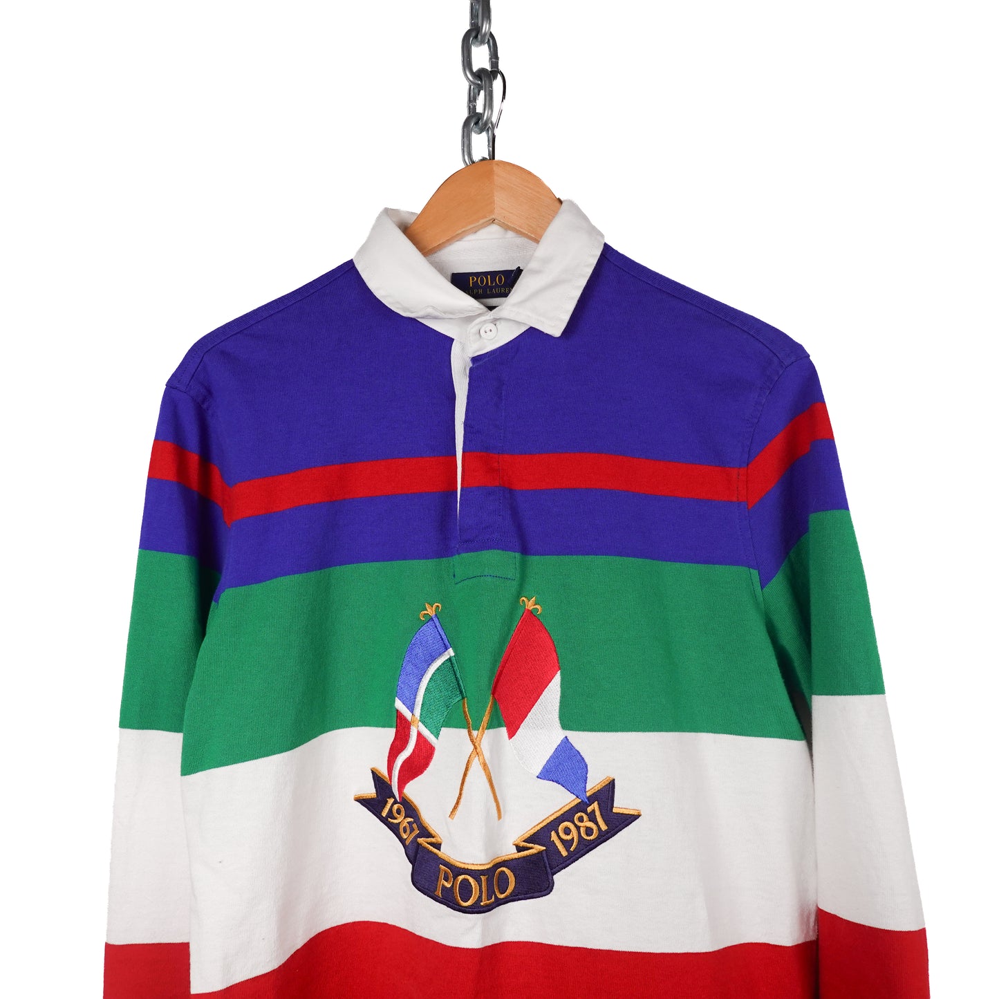 Polo RL Cross Flags L/S Shirt - Size M