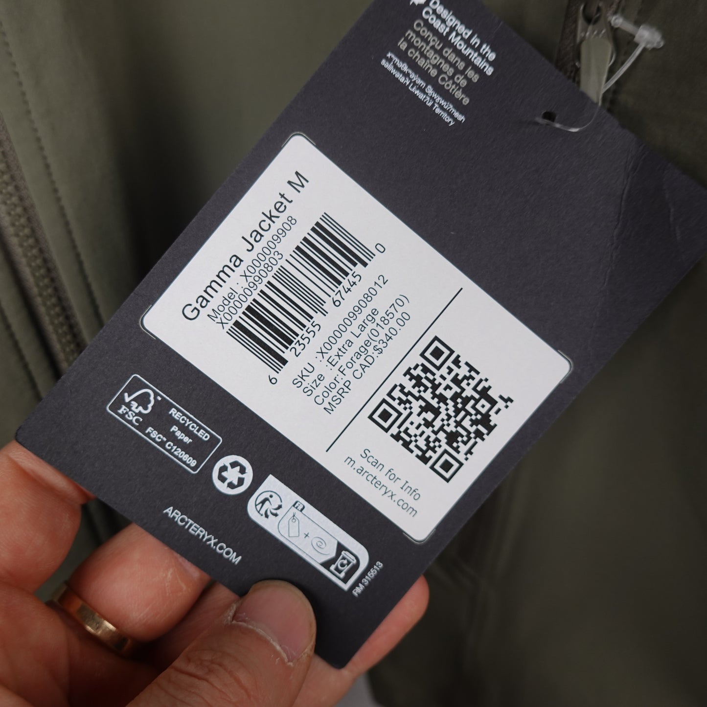 Arc’teryx Gamma Jacket - Size XL