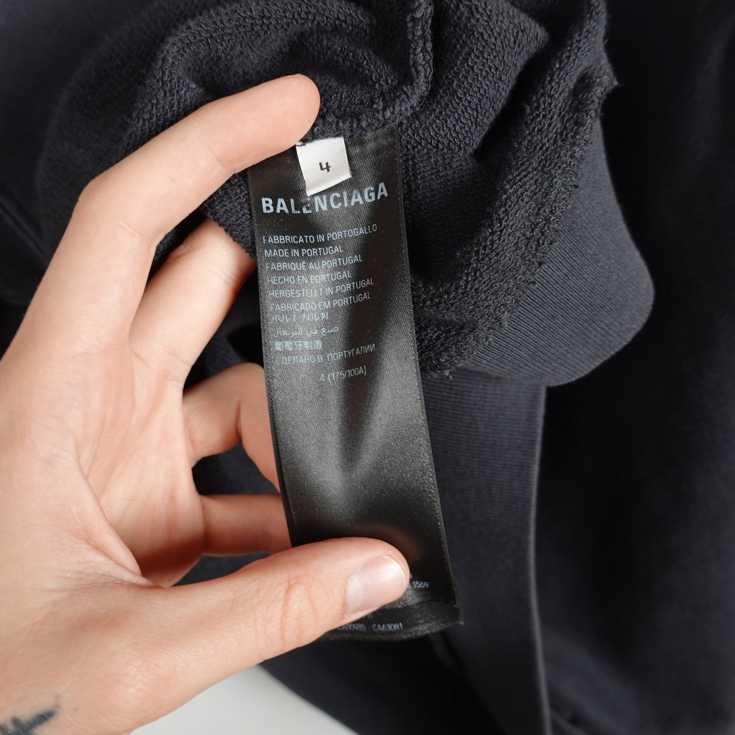 Balenciaga Metal Oversized Hoodie - Size XL