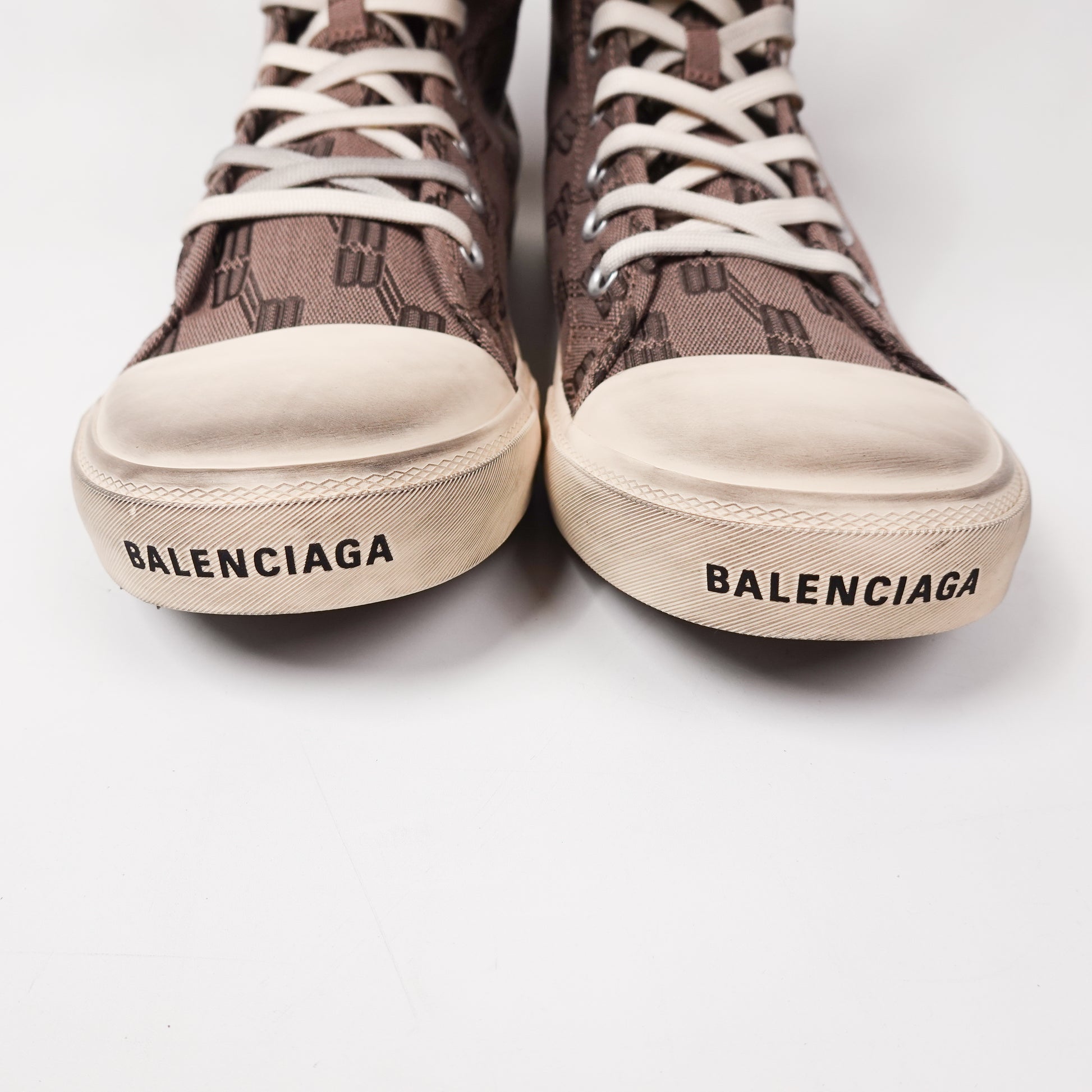 Balenciaga Paris High Top Monogram Sneakers - Size 45 Toe Cap Photo
