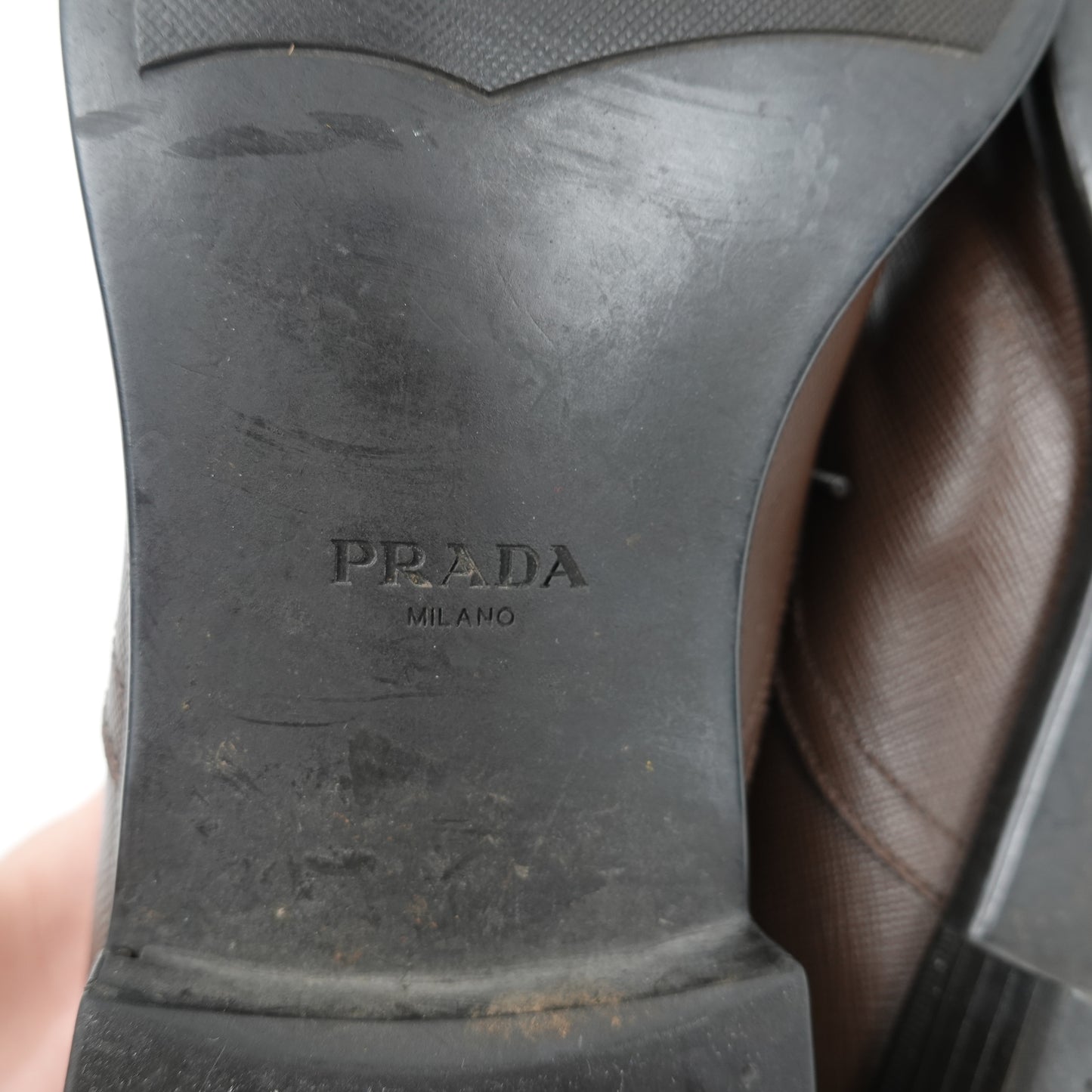 Prada Brown Leather Dress Shoes - Size 9