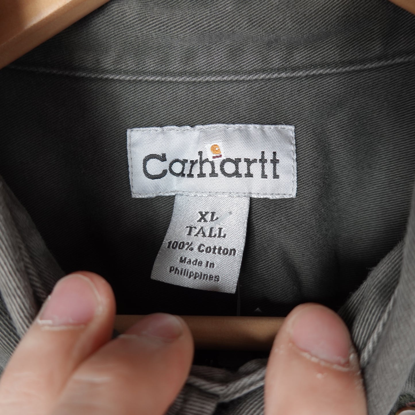 Carhartt Olive Button Up - Size XL