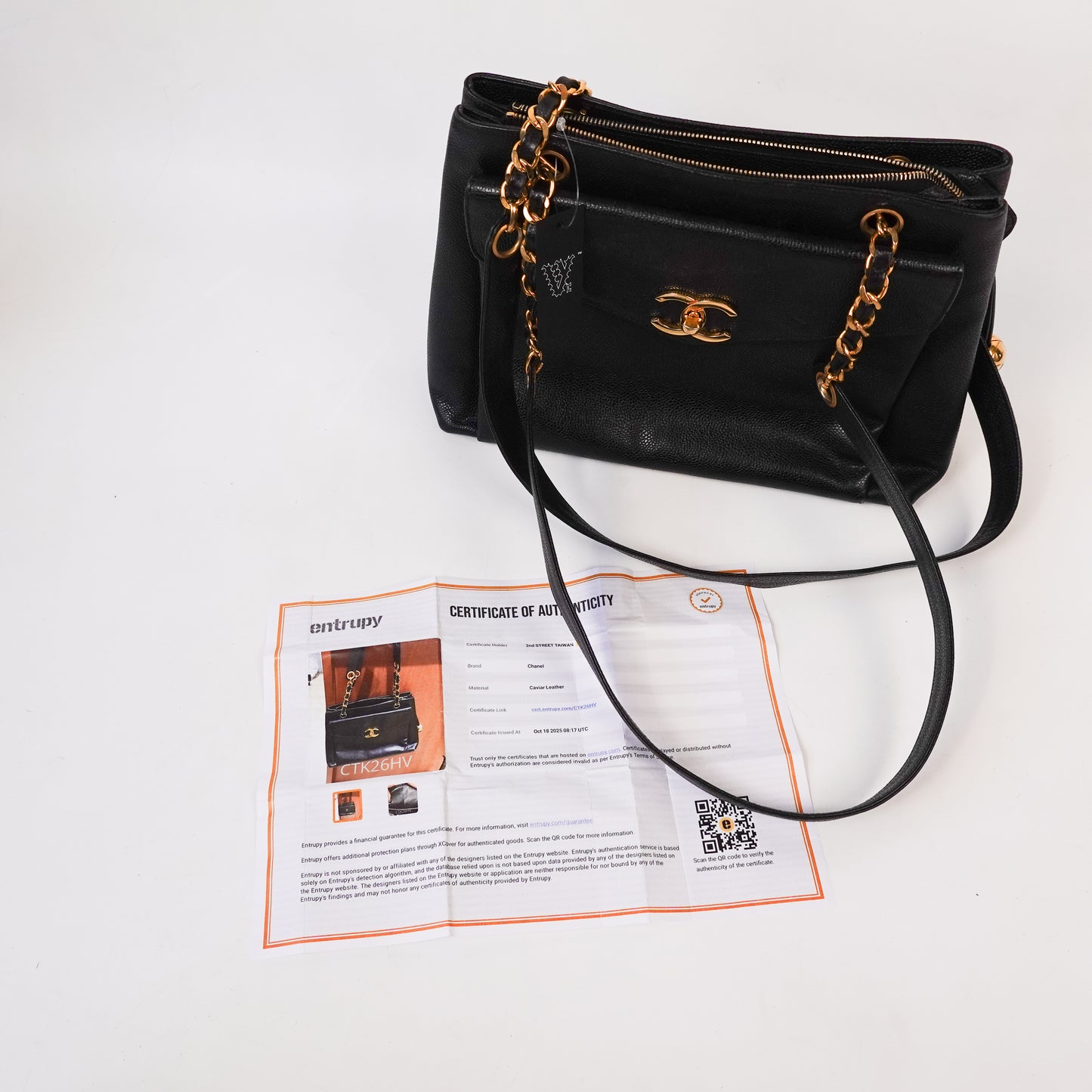 Chanel CC Matelasse Chain Tote Bag Black