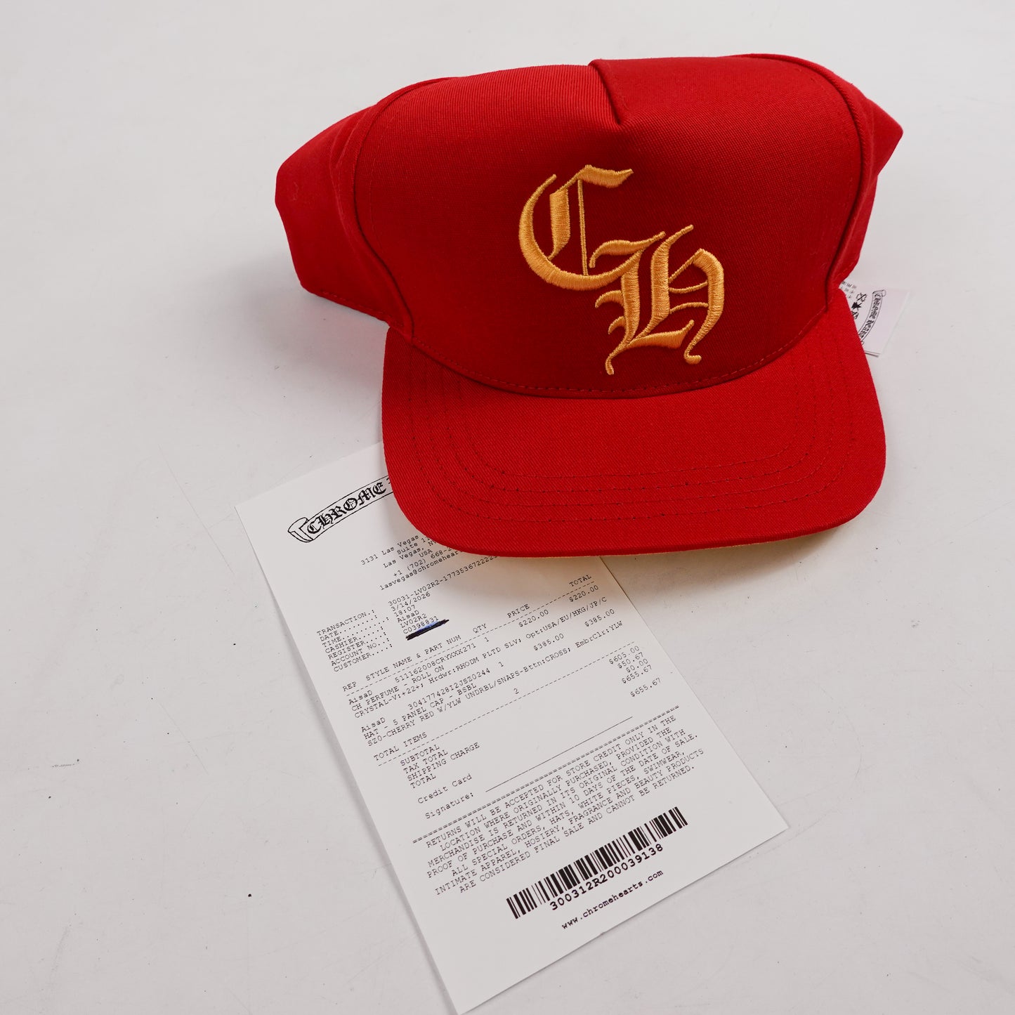 Chrome Hearts CH Baseball Hat - Red