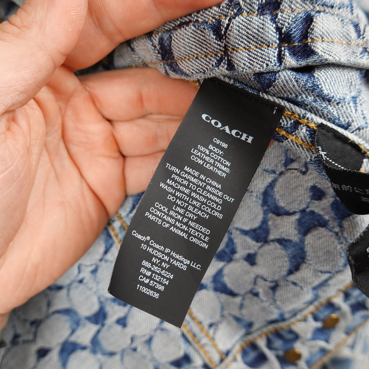 Coach Monogram Denim Jacket - Size S