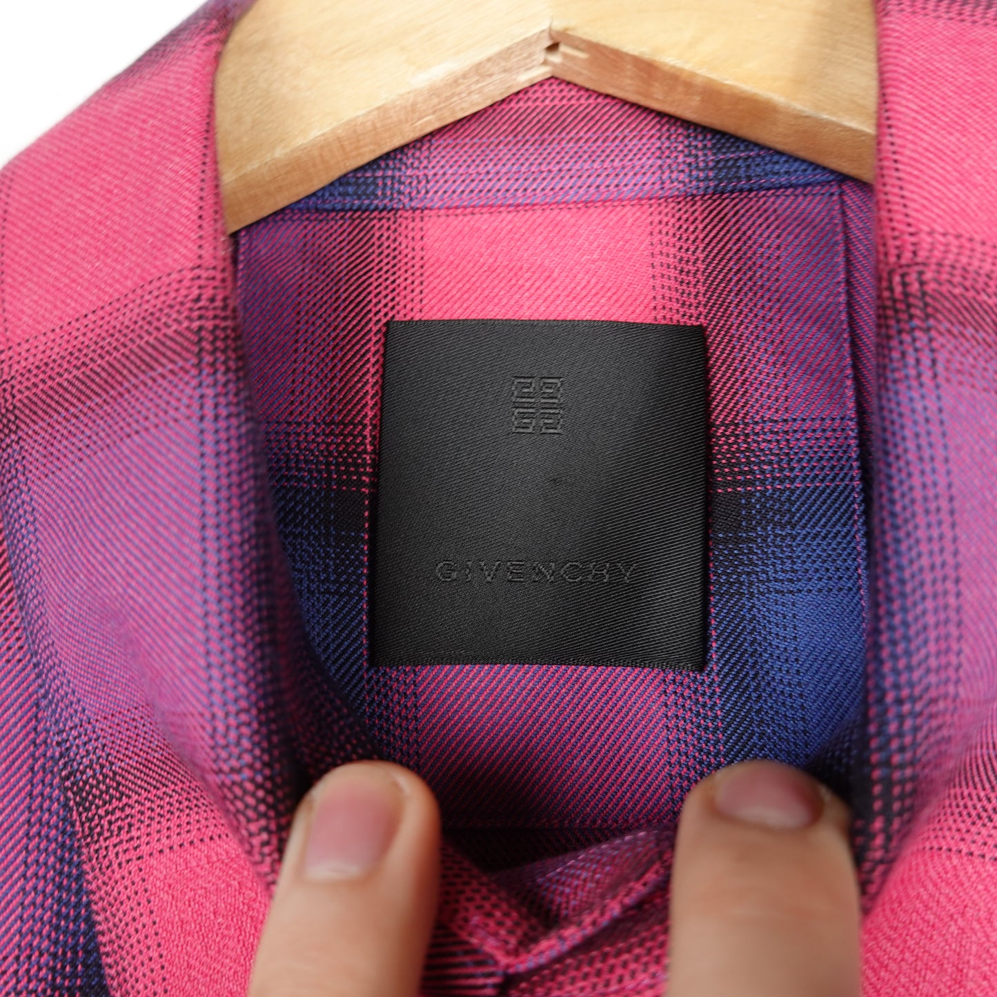 Givenchy Oversized Check Button Up - Size L