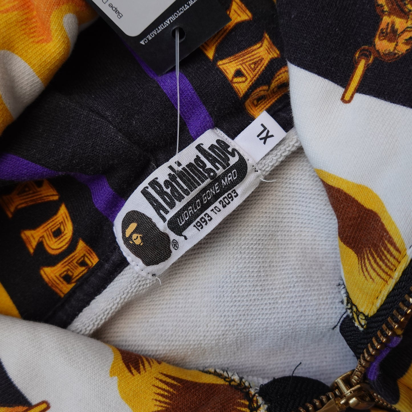 Bape Double Head Full Zip Hoodie - Size XL