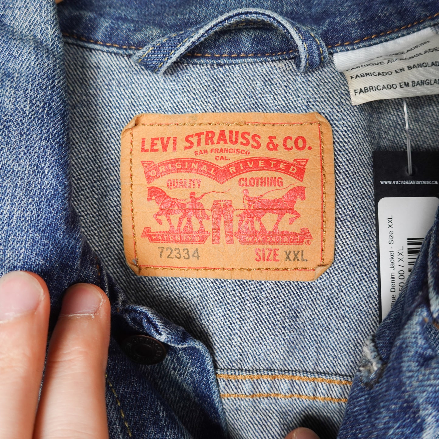 Levi's Blue Denim Jacket - Size XXL