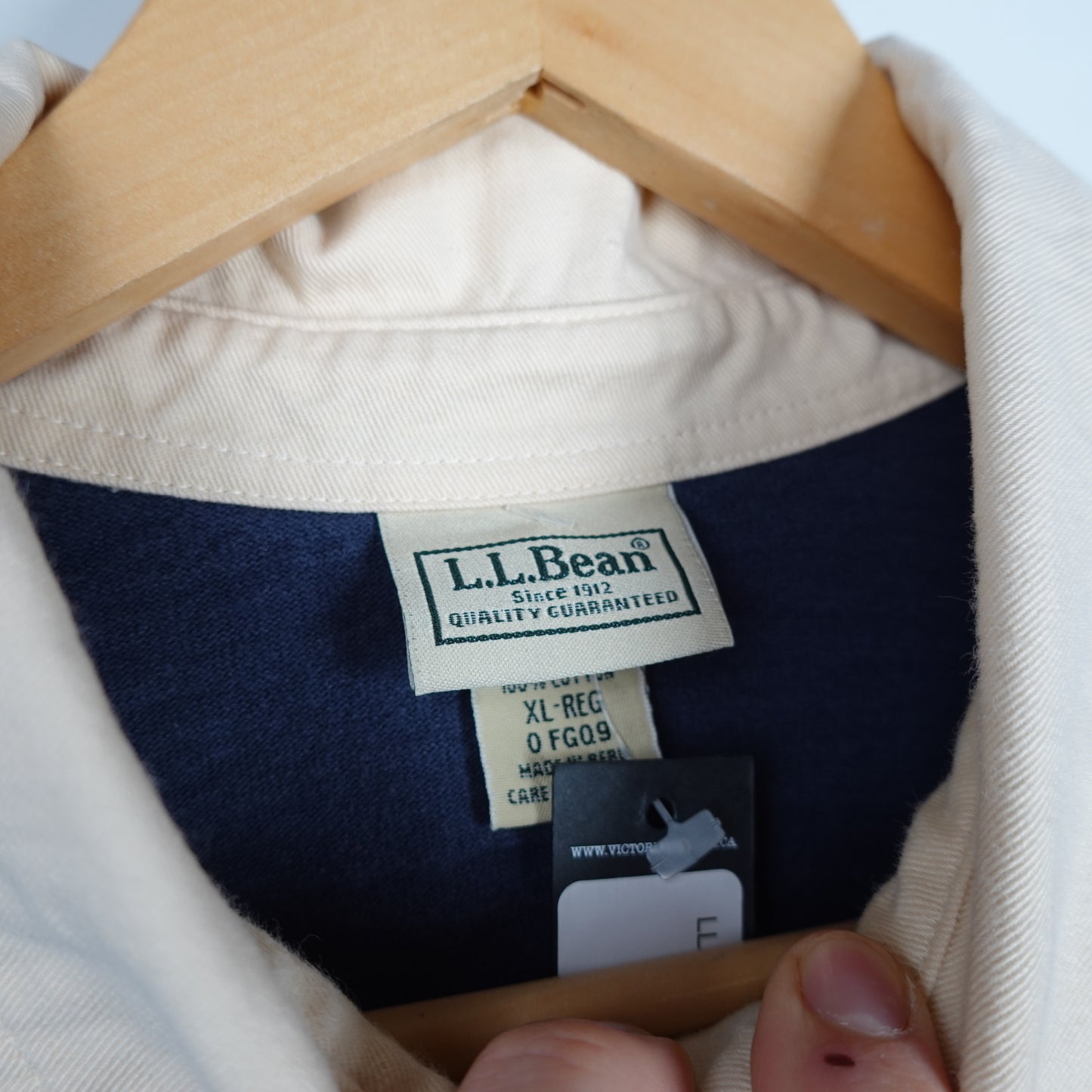 LL Bean Rugby Polo - Size XL Neck Label