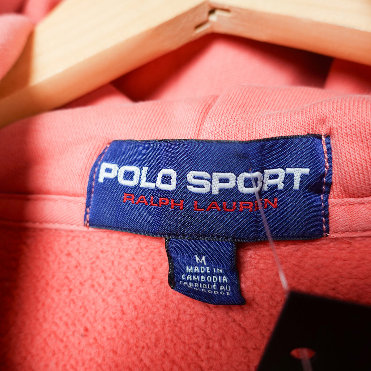 Polo Sport Pink Hoodie - Size M