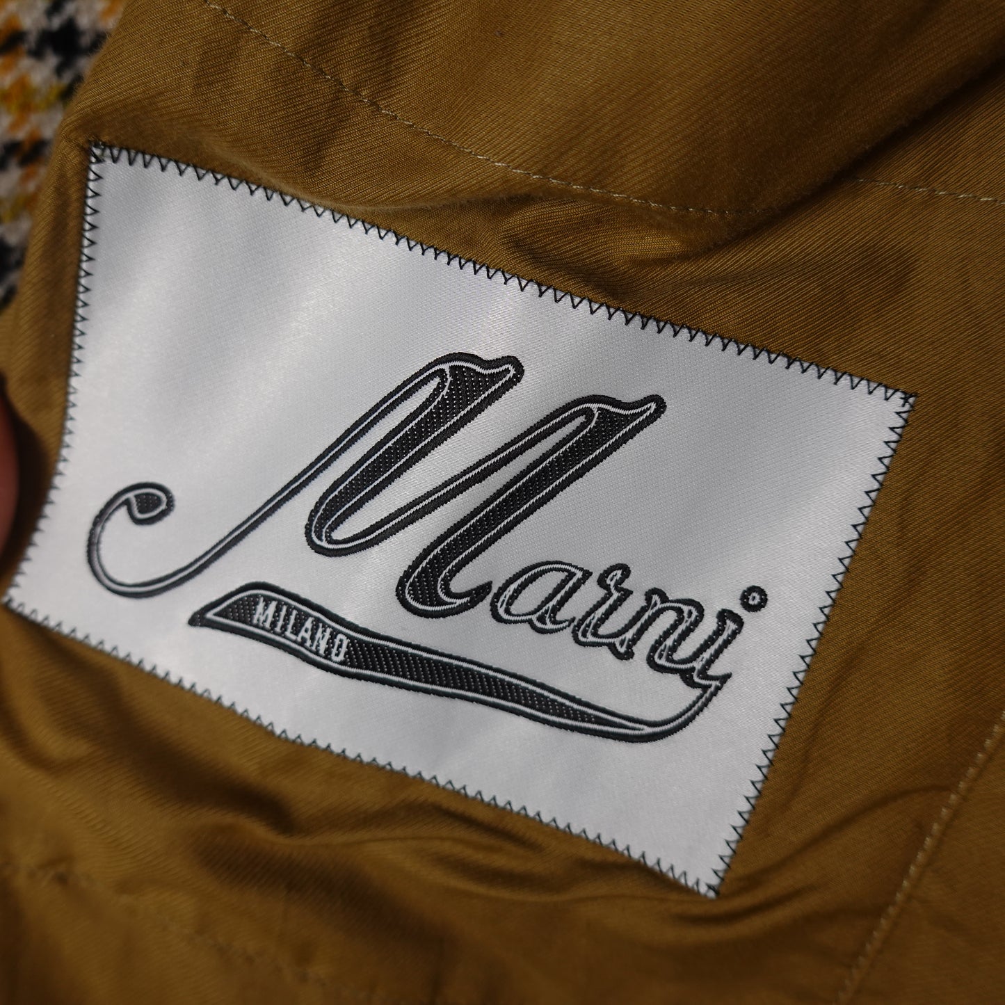 Marni Houndstooth Mac Coat - Size 48