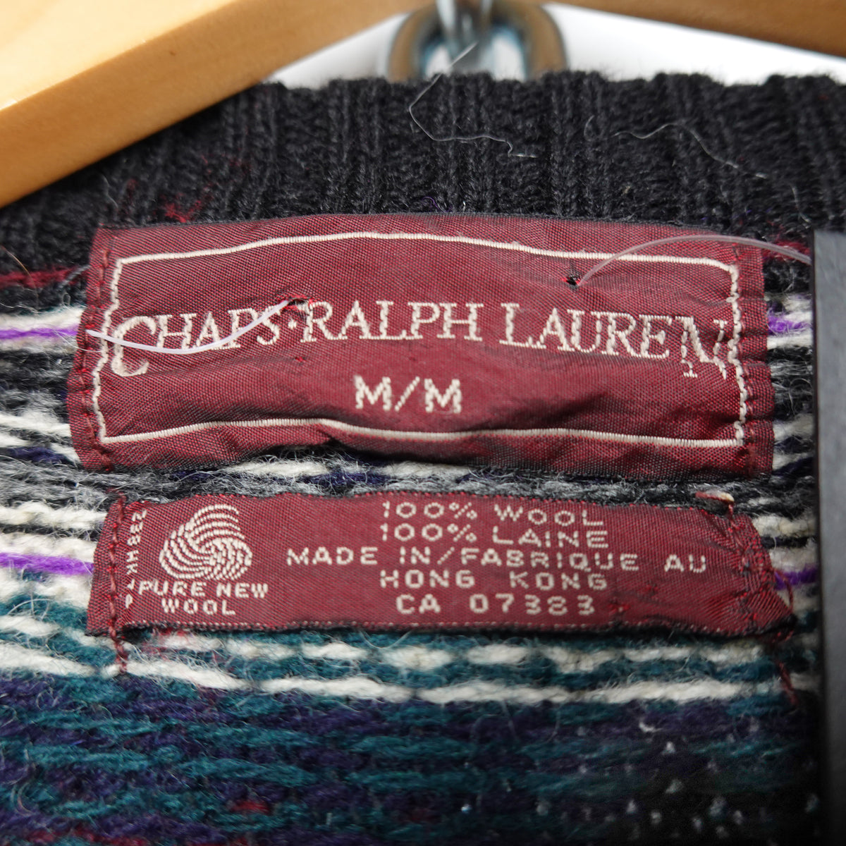 1990s Chaps RL Wool Knit - Size M