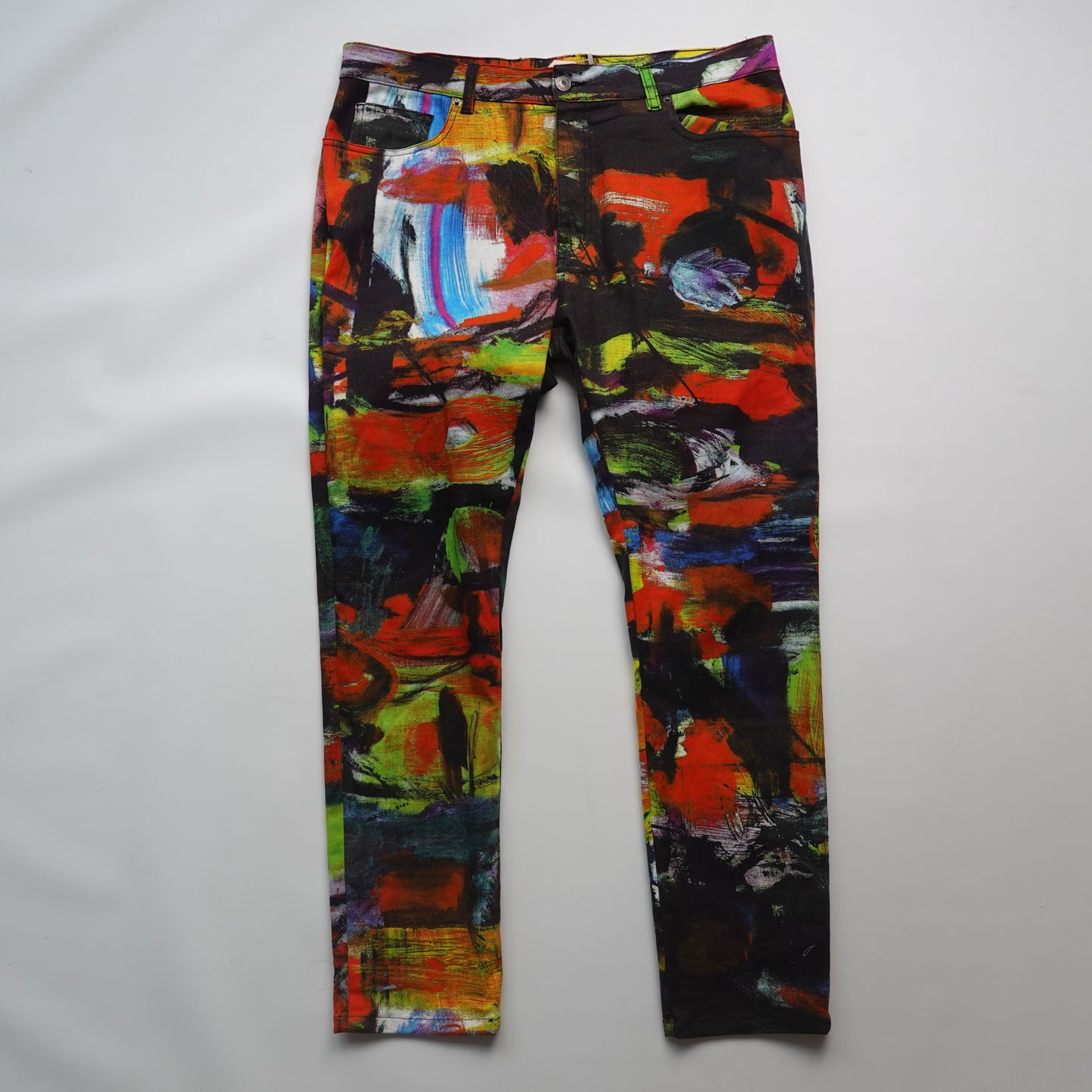 Moschino Printed Denim Trousers - Size 38