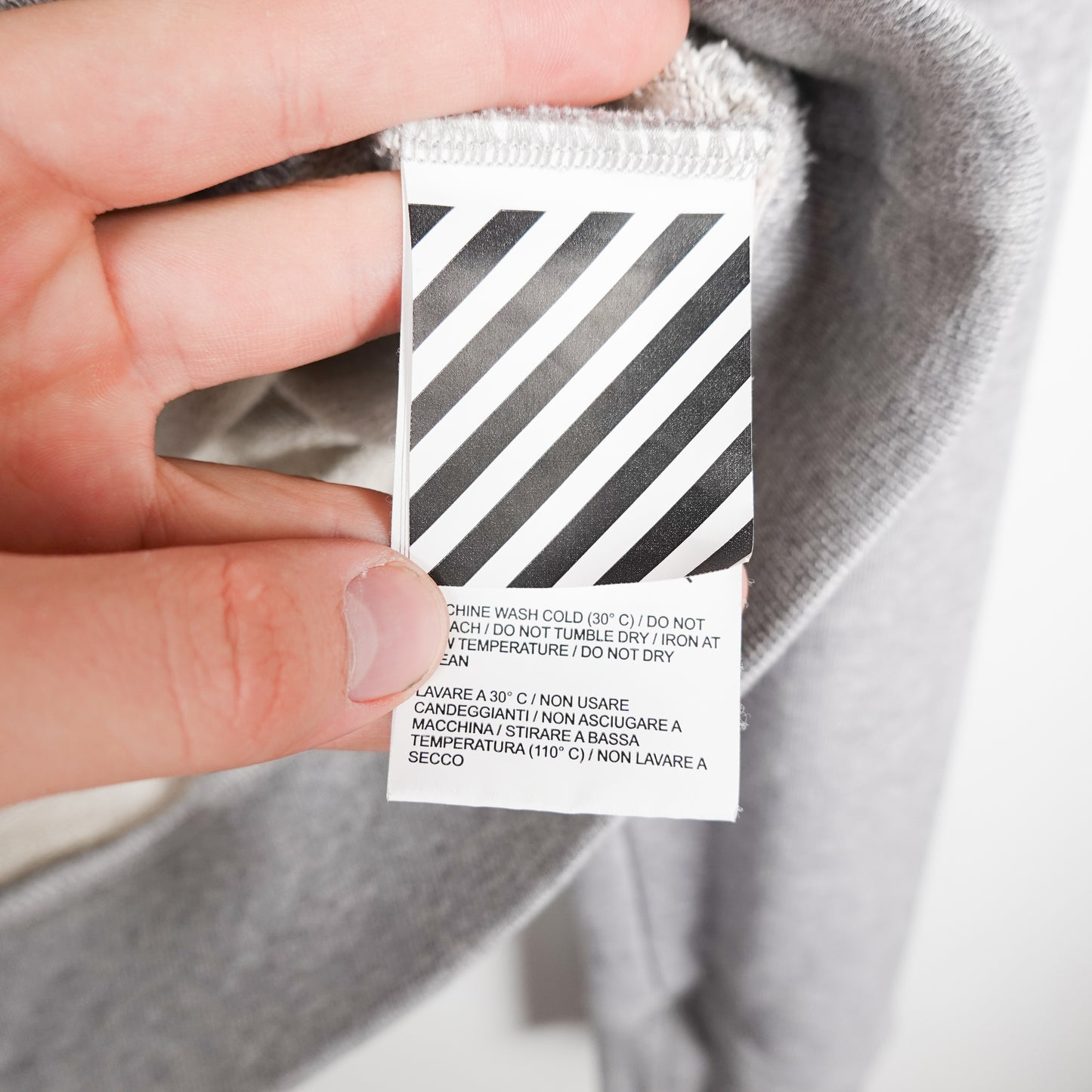 2018 Off-White Grey Hoodie - Size L