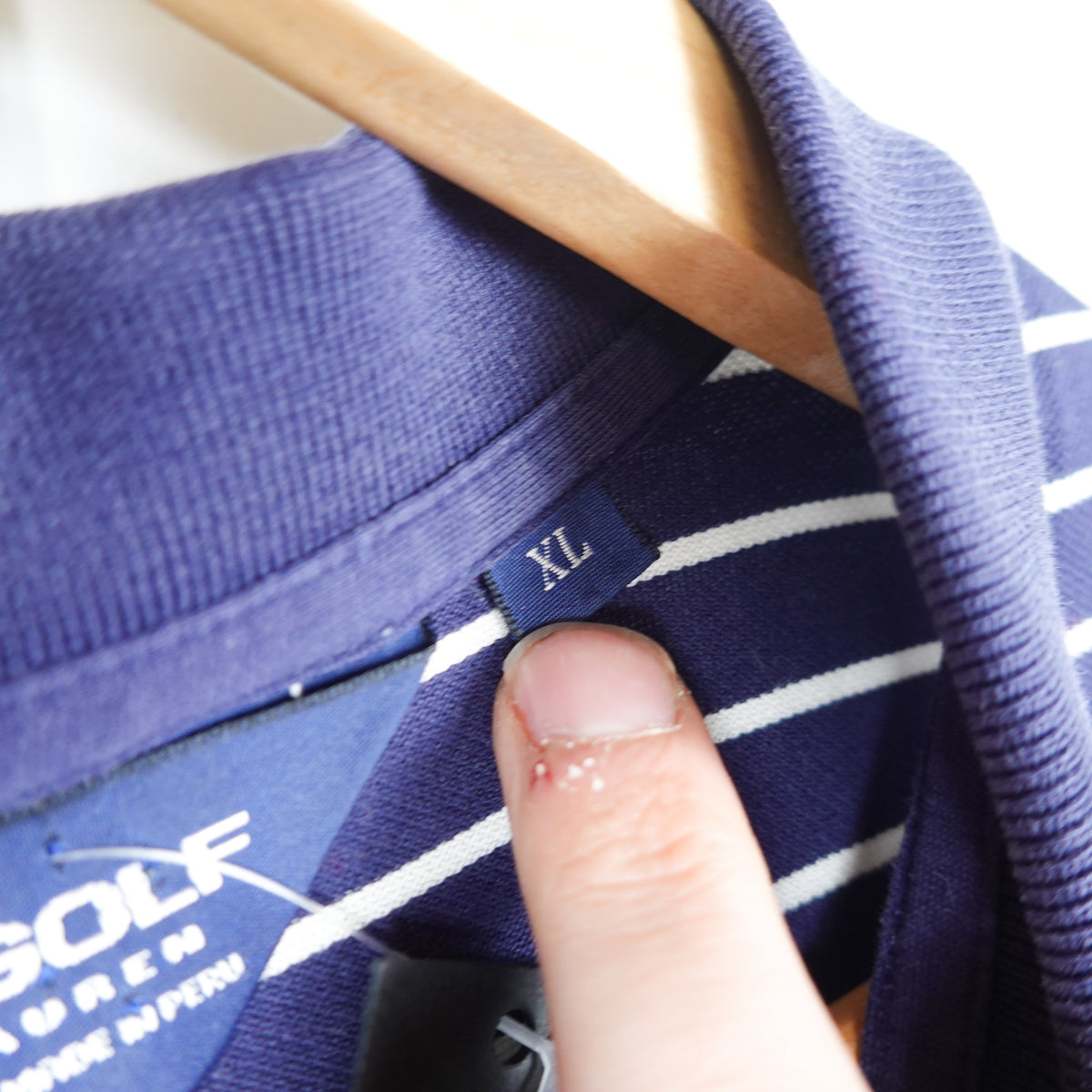 Polo RL Stripped Golf Shirt - Size XL