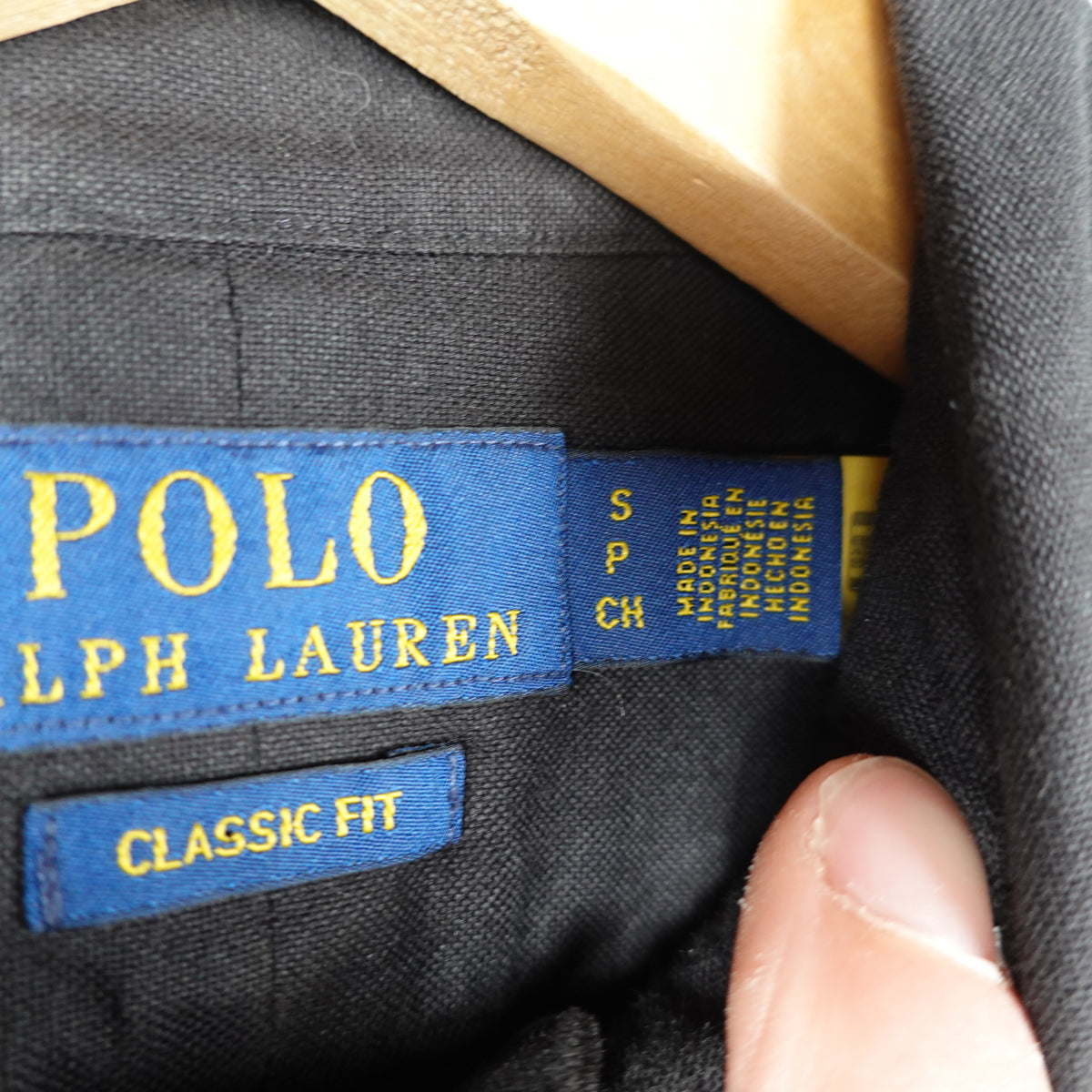 Polo RL Black/Red Classic Fit Button Up - Size S