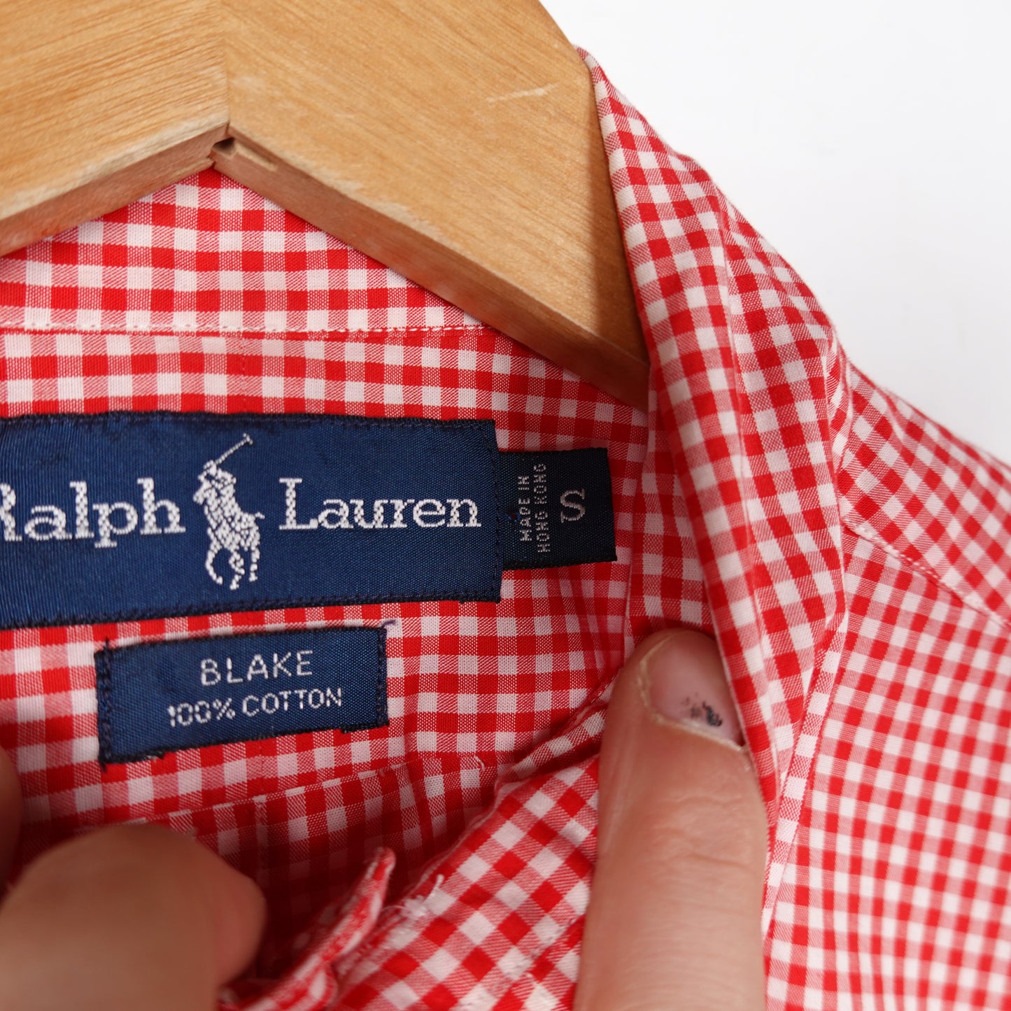 Polo RL Red S/S Button Up - Size S