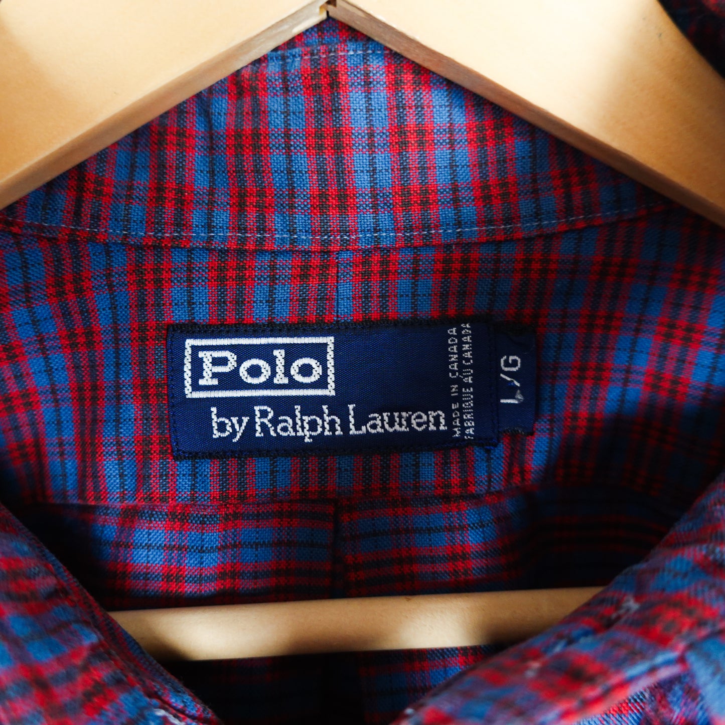 Polo RL Checkered Button Up - Size L