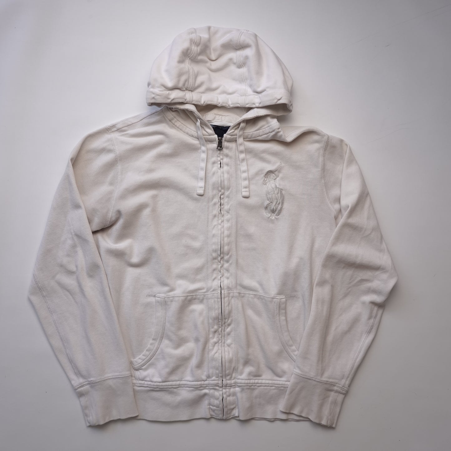 Polo RL White Zip Up - Size M