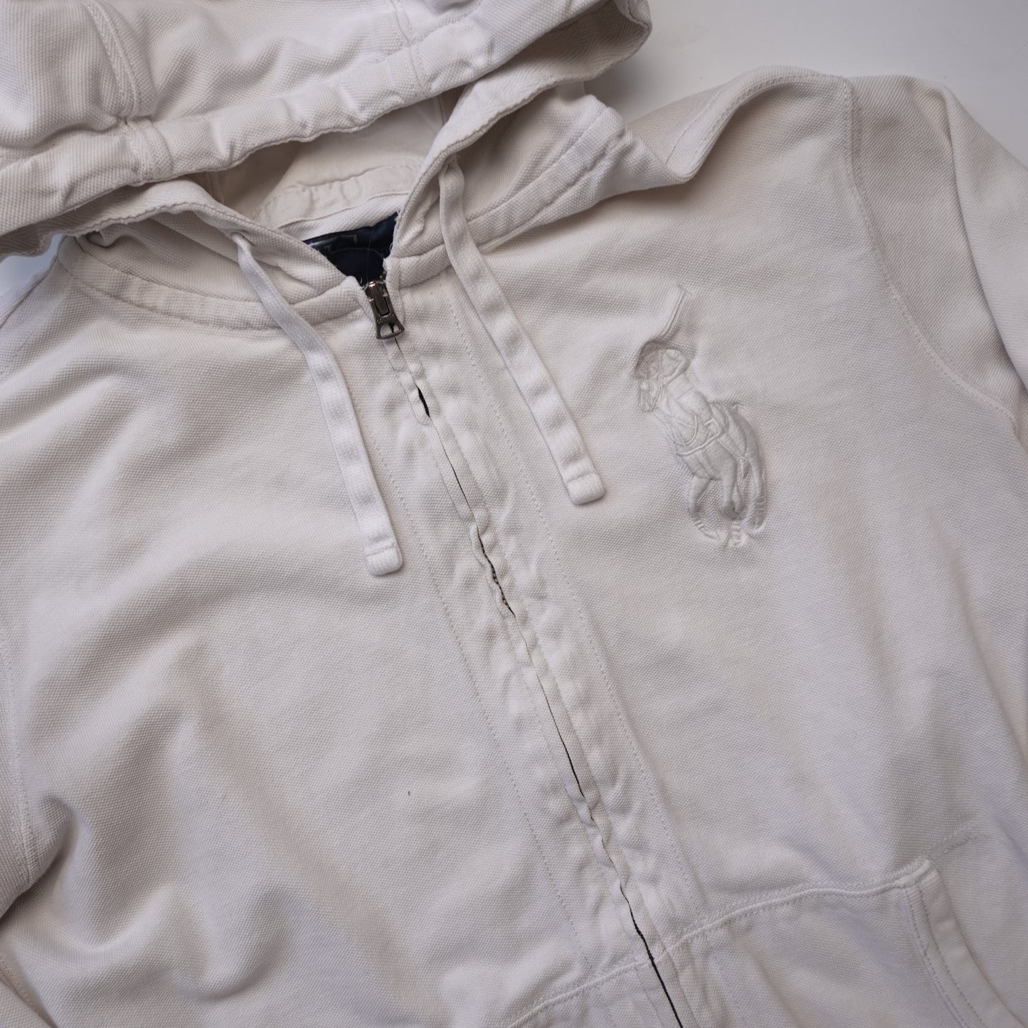 Polo RL White Zip Up - Size M