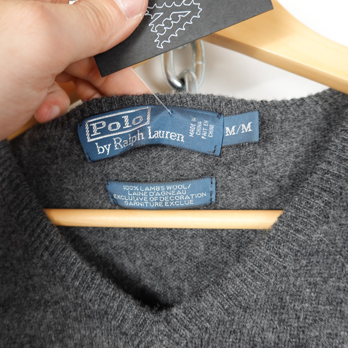 Polo RL Wool V Neck - Size S
