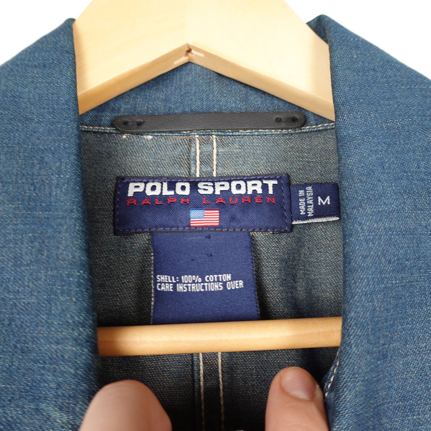 Polo RL Sport Denim Button Up Shirt - Size M