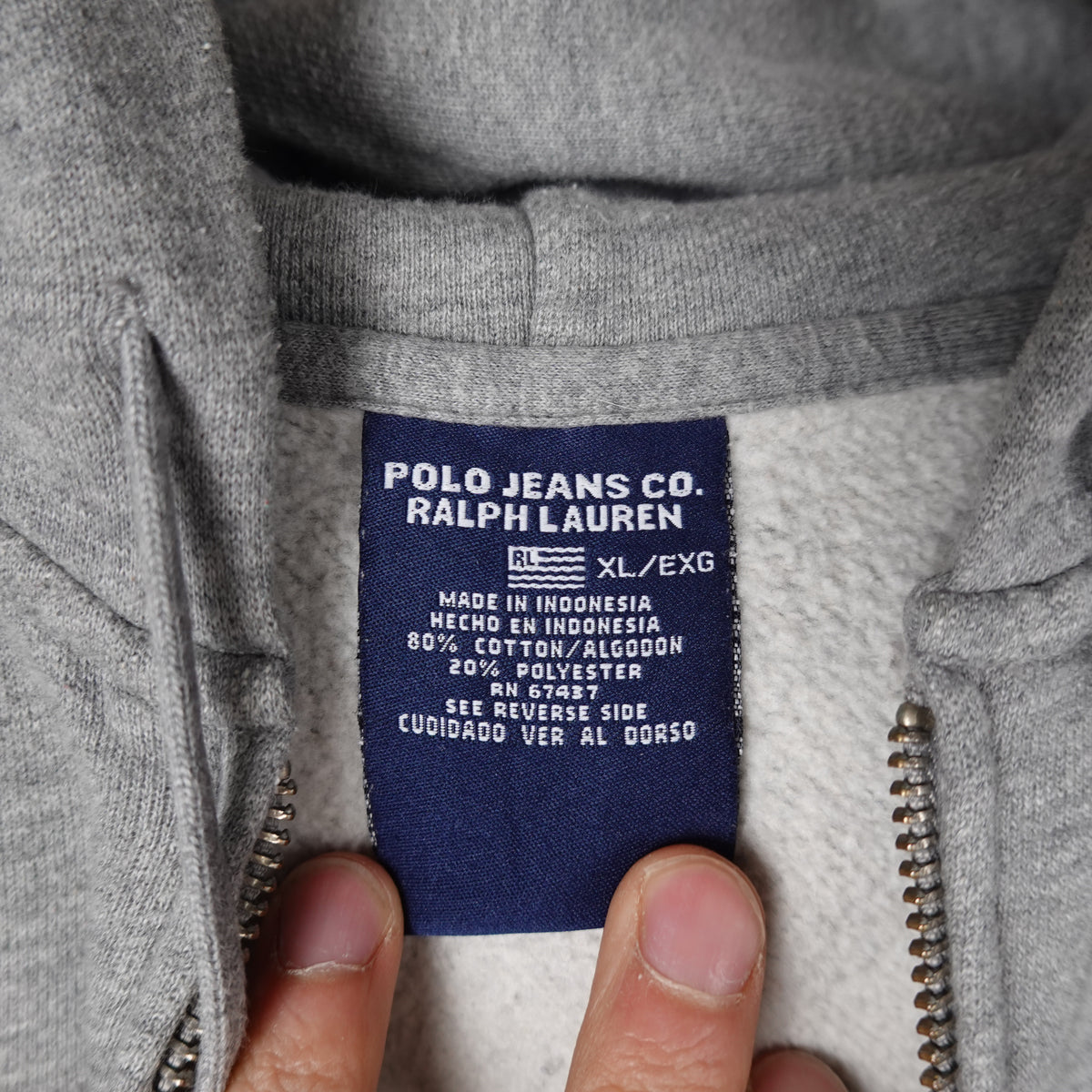 Polo Jeans Spell Out Hoodie - Size XL