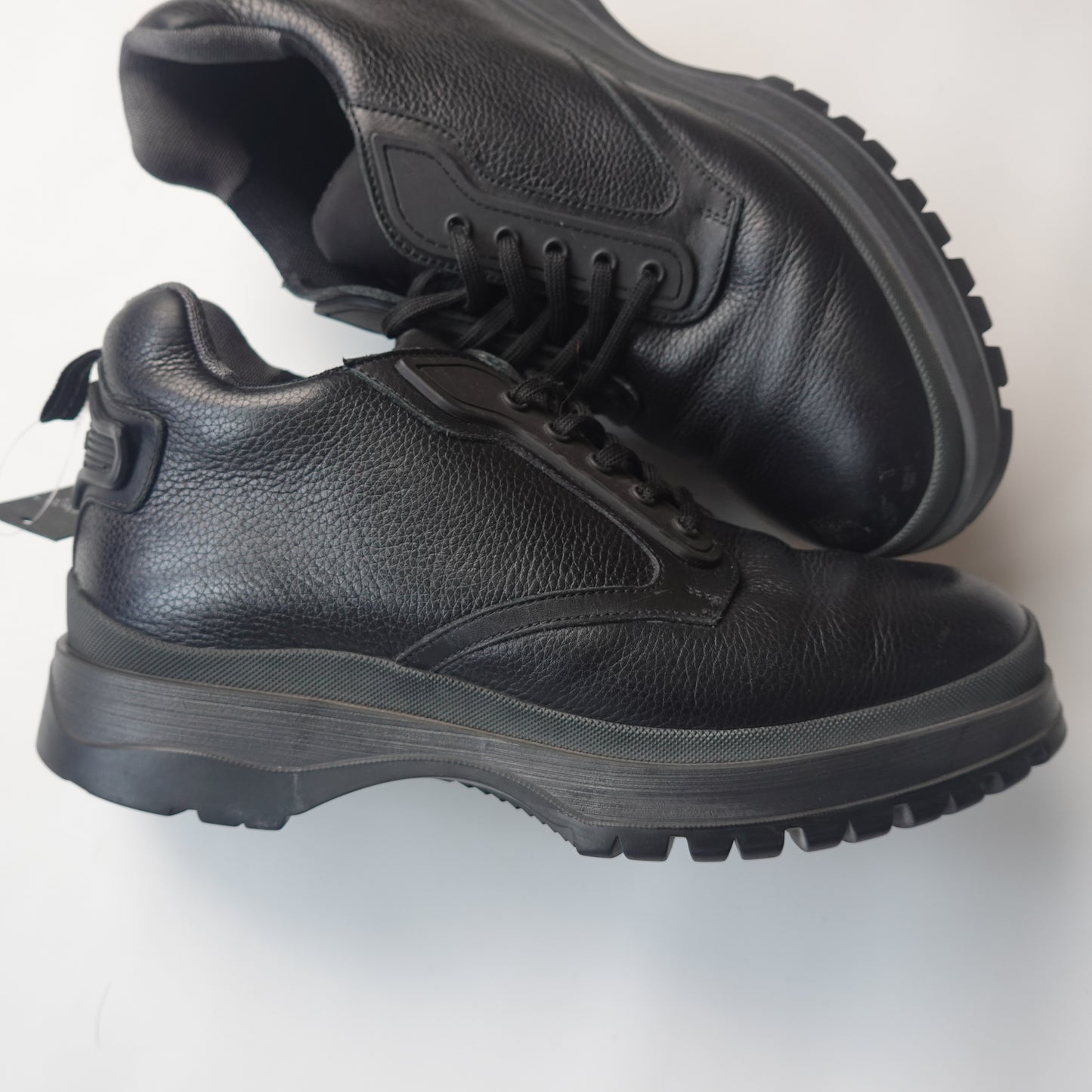 Prada Brixxen Black Leather Boots - Size 10