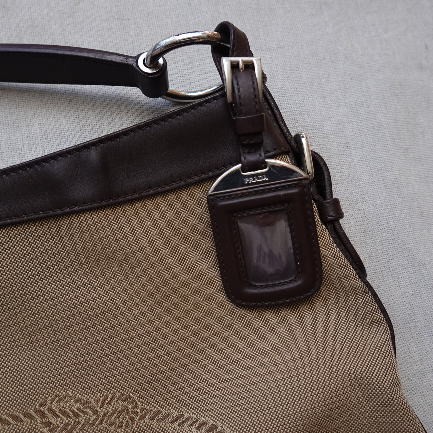 Prada Canapa Jacquard Hobo Bag