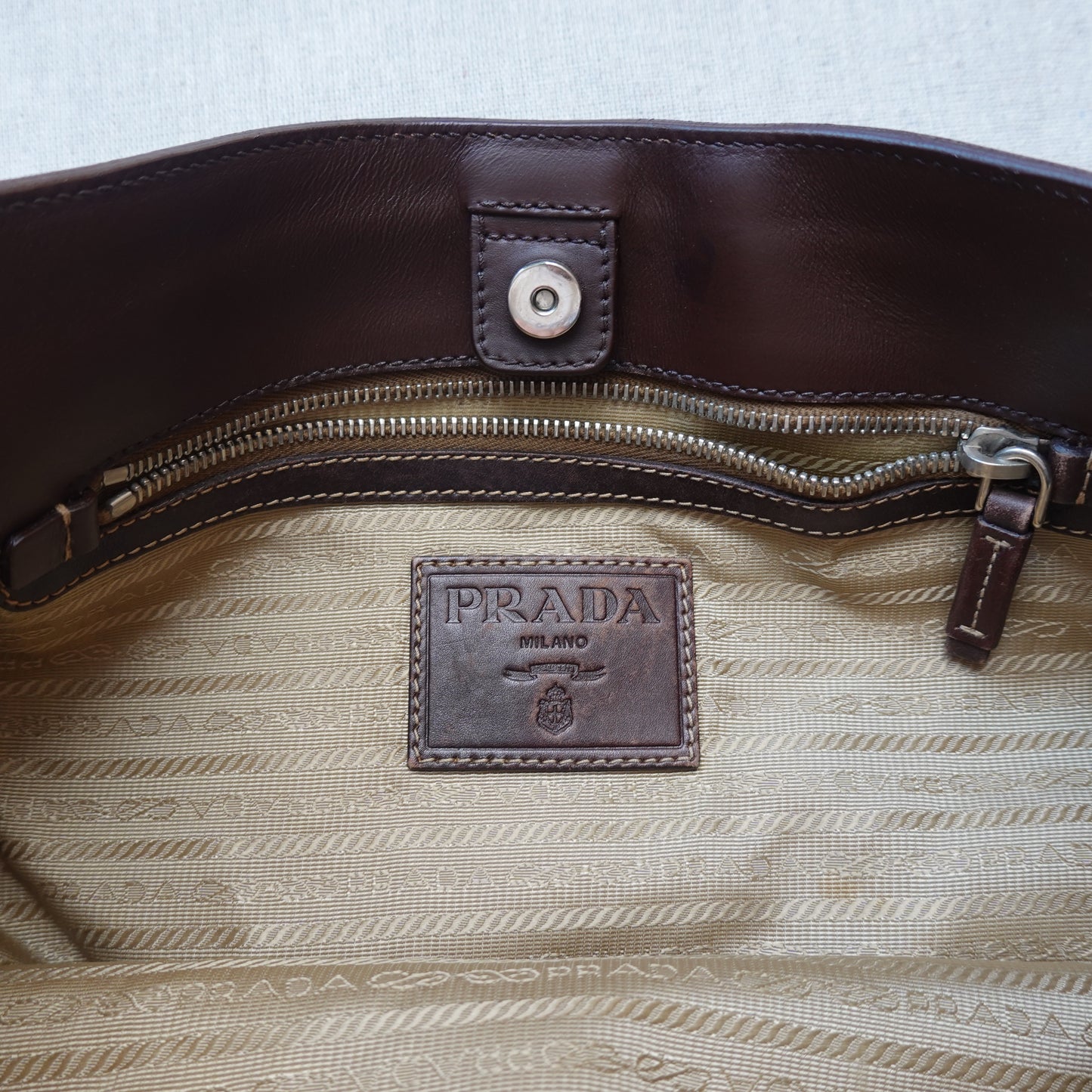 Prada Canapa Jacquard Hobo Bag