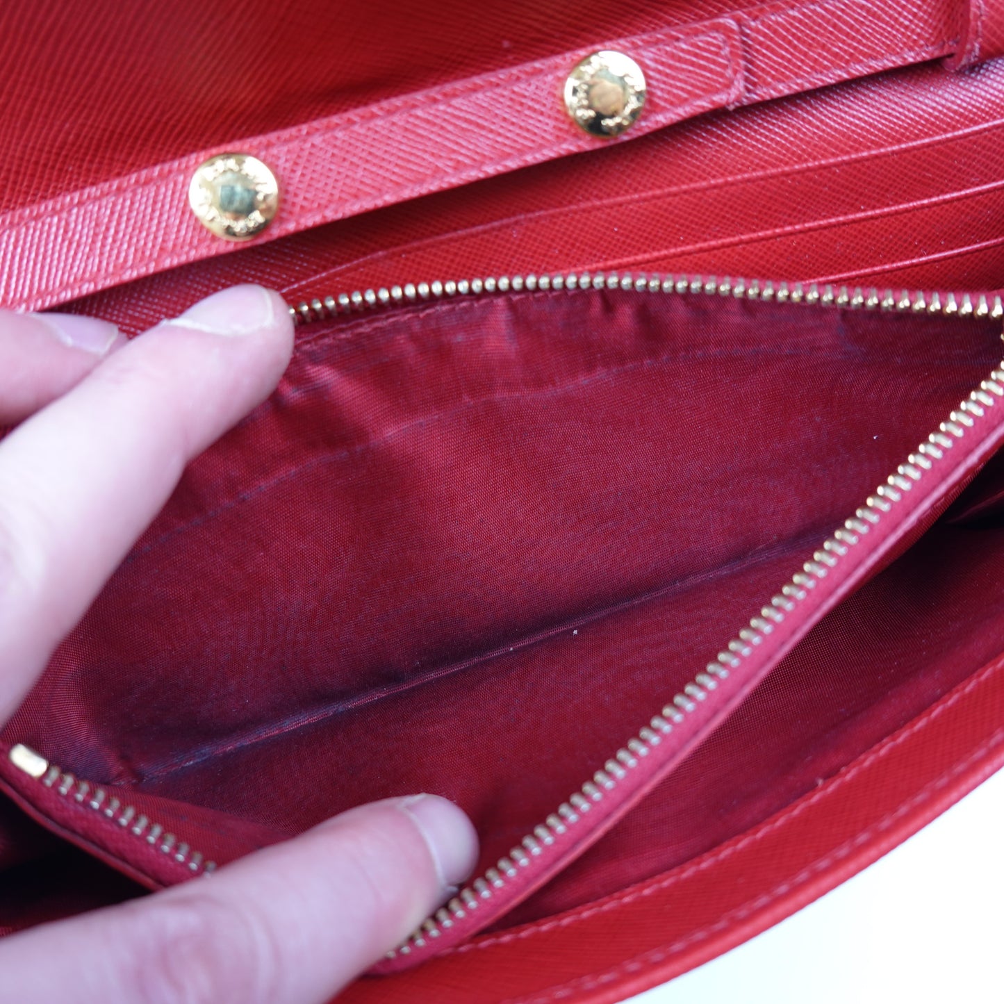 Prada Leather Chain Wallet