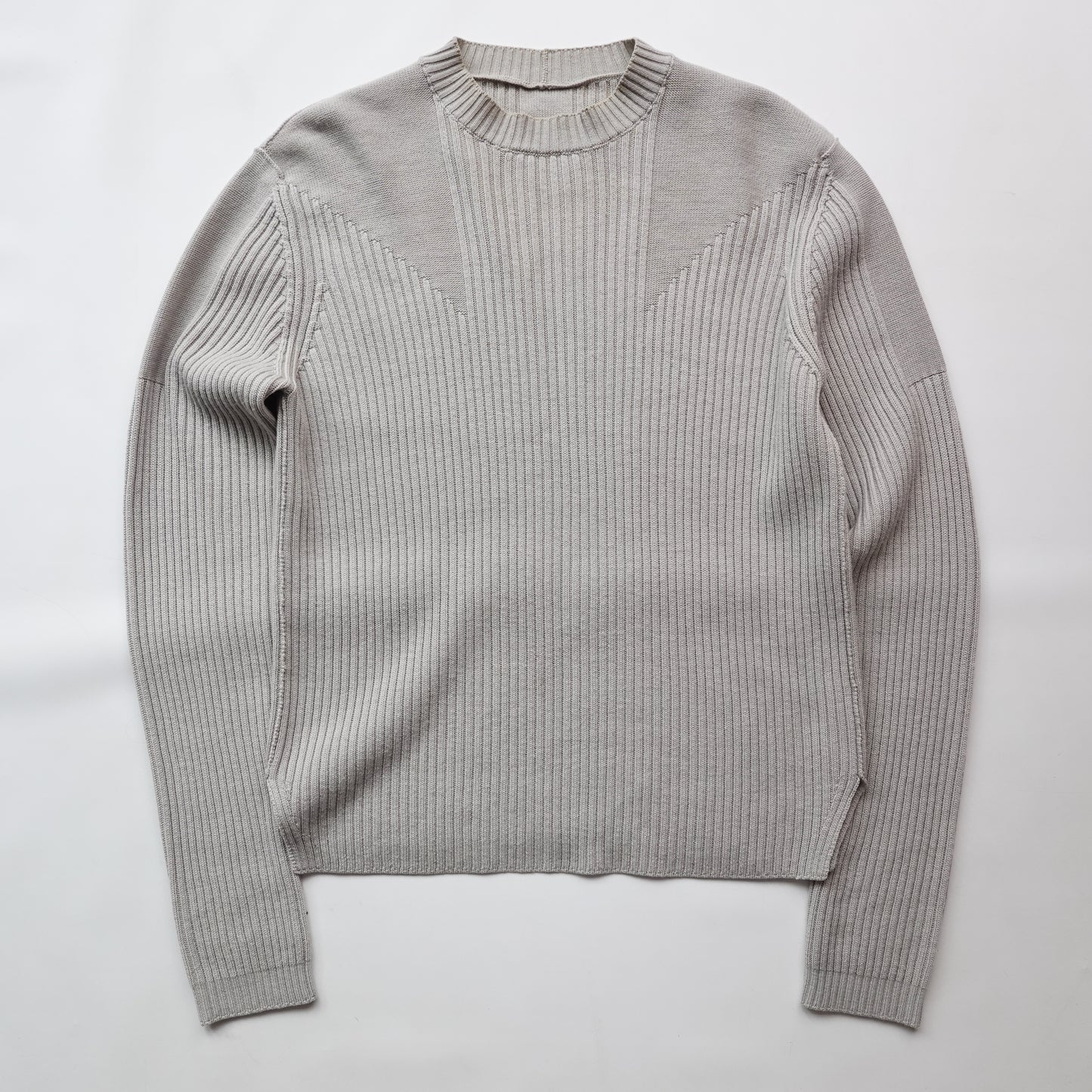 Rick Owens Virgin Wool Ribbed Knit Sweater - Size S