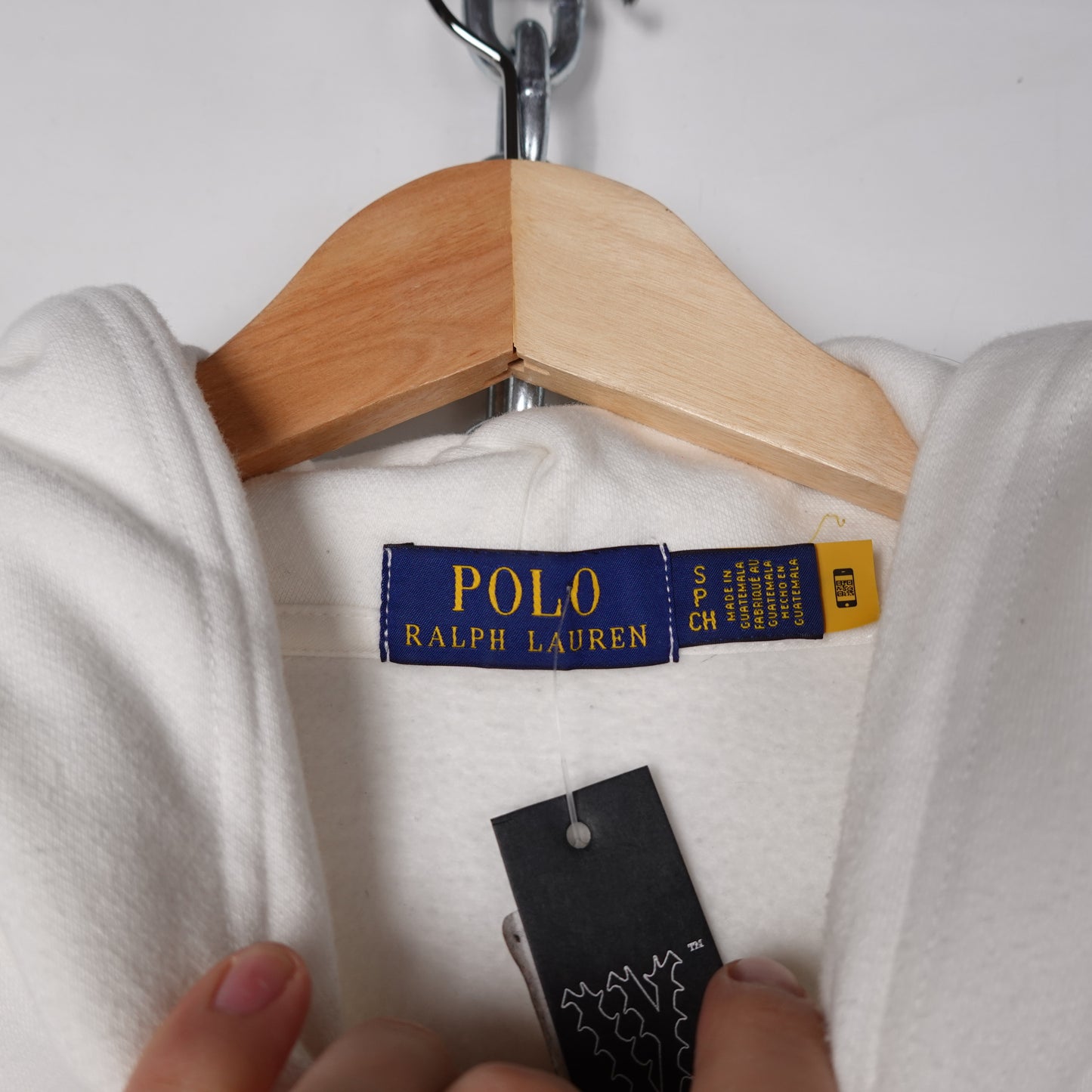 Polo RL White Hoodie - Size S