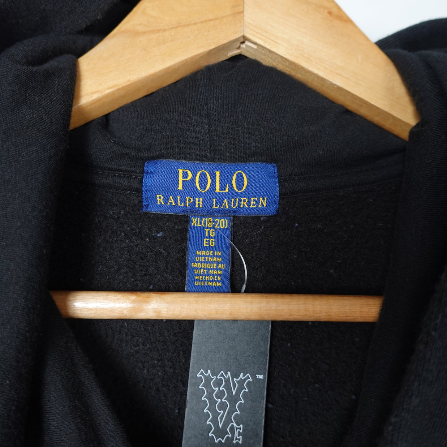 Polo RL Black Hoodie - Size S