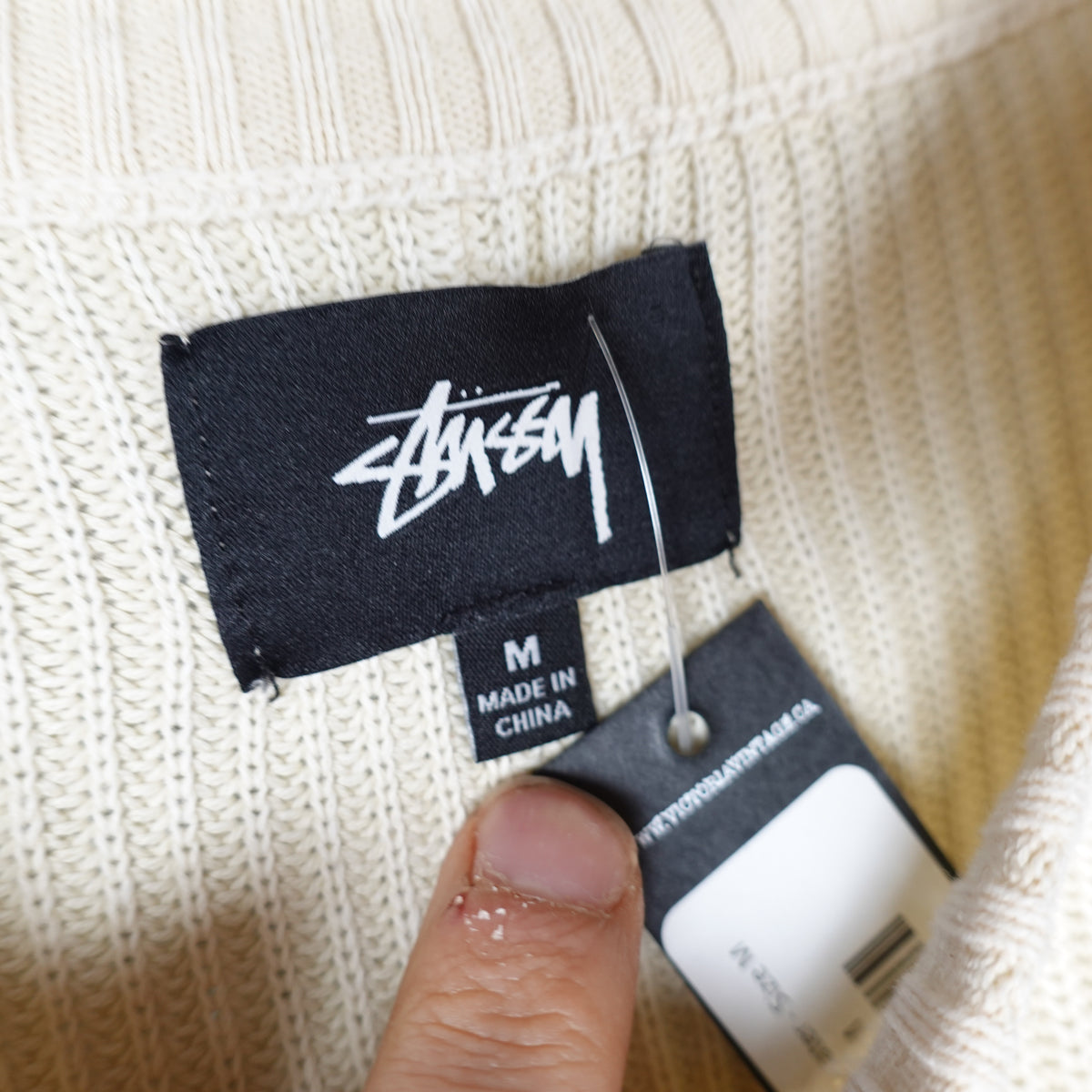 Stussy Ribbed Knit Sweater - Size M