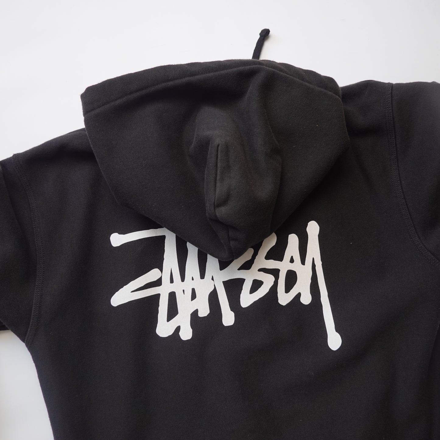 Stussy Zip Up Hoodie Classic Logo Black - Size S