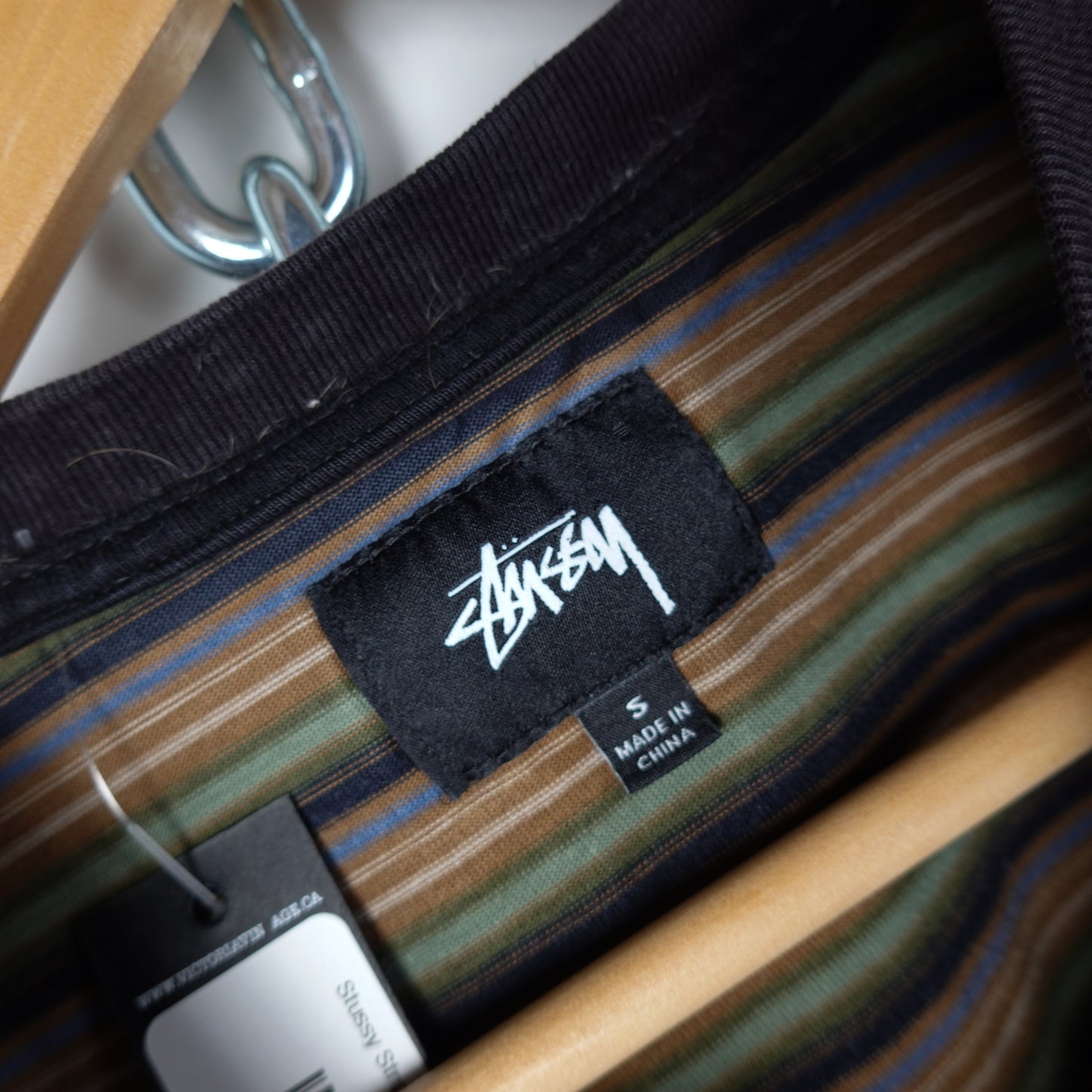 Stussy Striped Pocket Tee - Size S