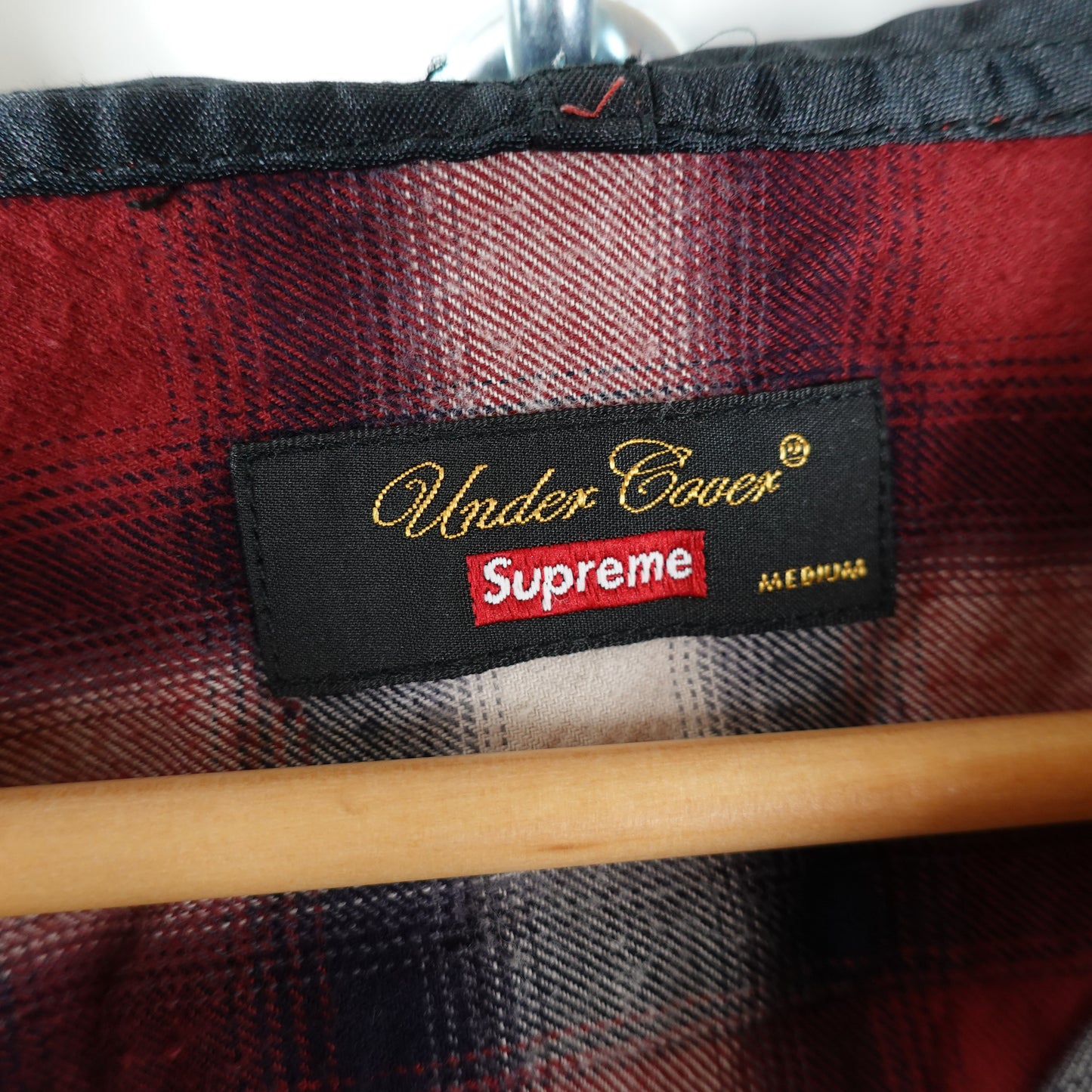 Supreme x Undercover Hooded Flannel - Size M Neck Label