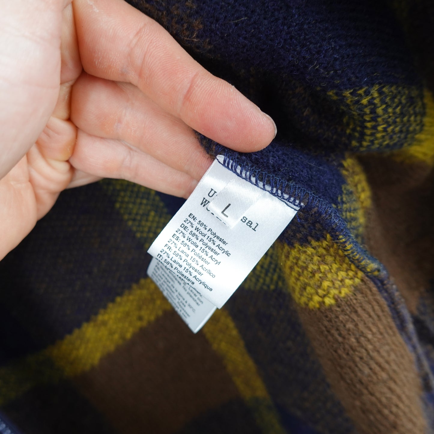 Universal Works Plaid Fleece Zip Vest - Size L