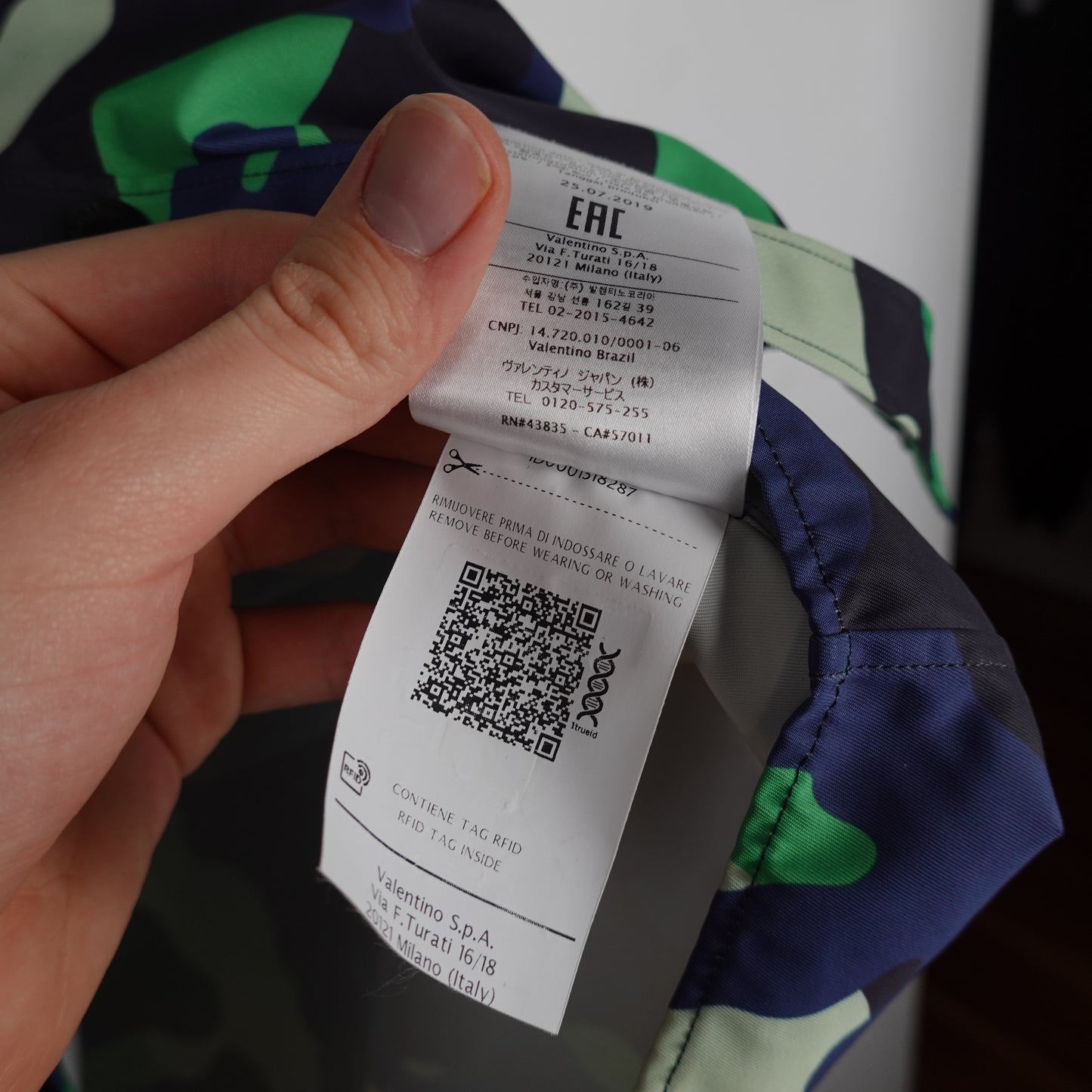 Valentino Camo Jacket - Size 42 Size Label Photo 2