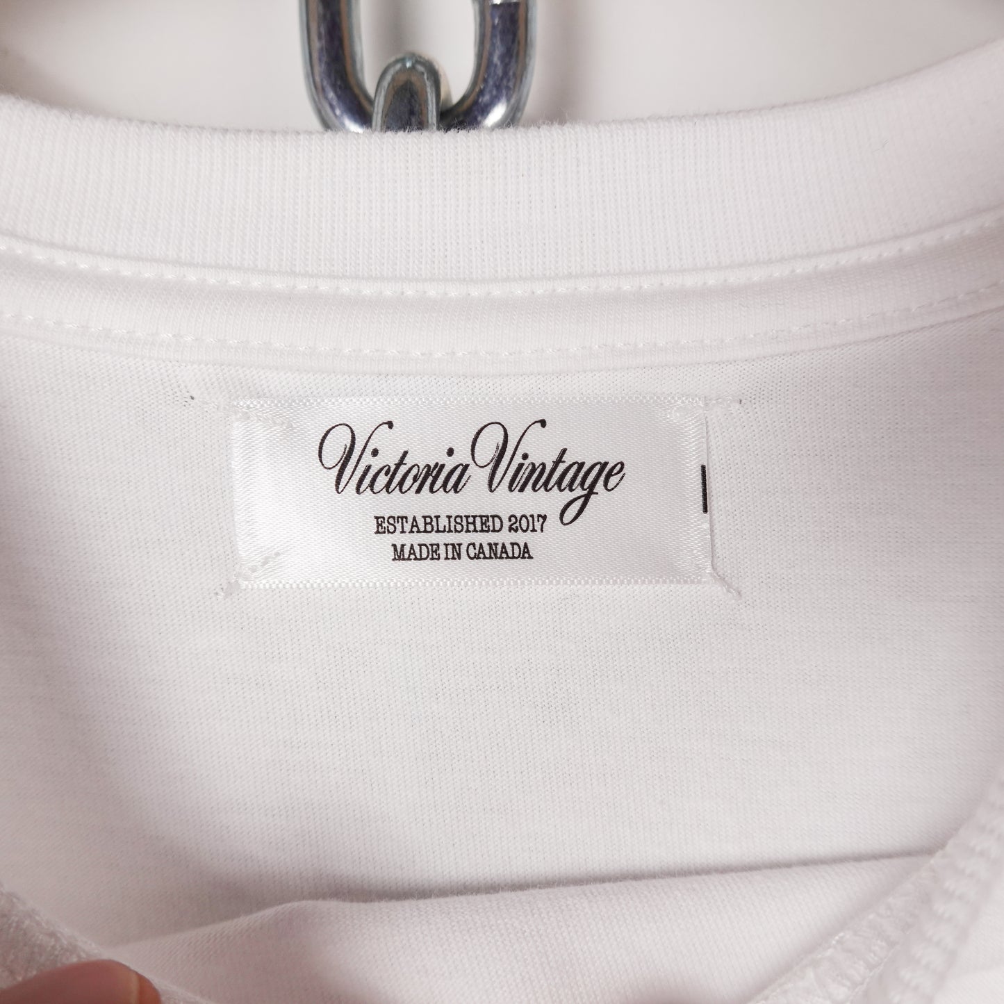 Victoria Vintage Blank White Tee